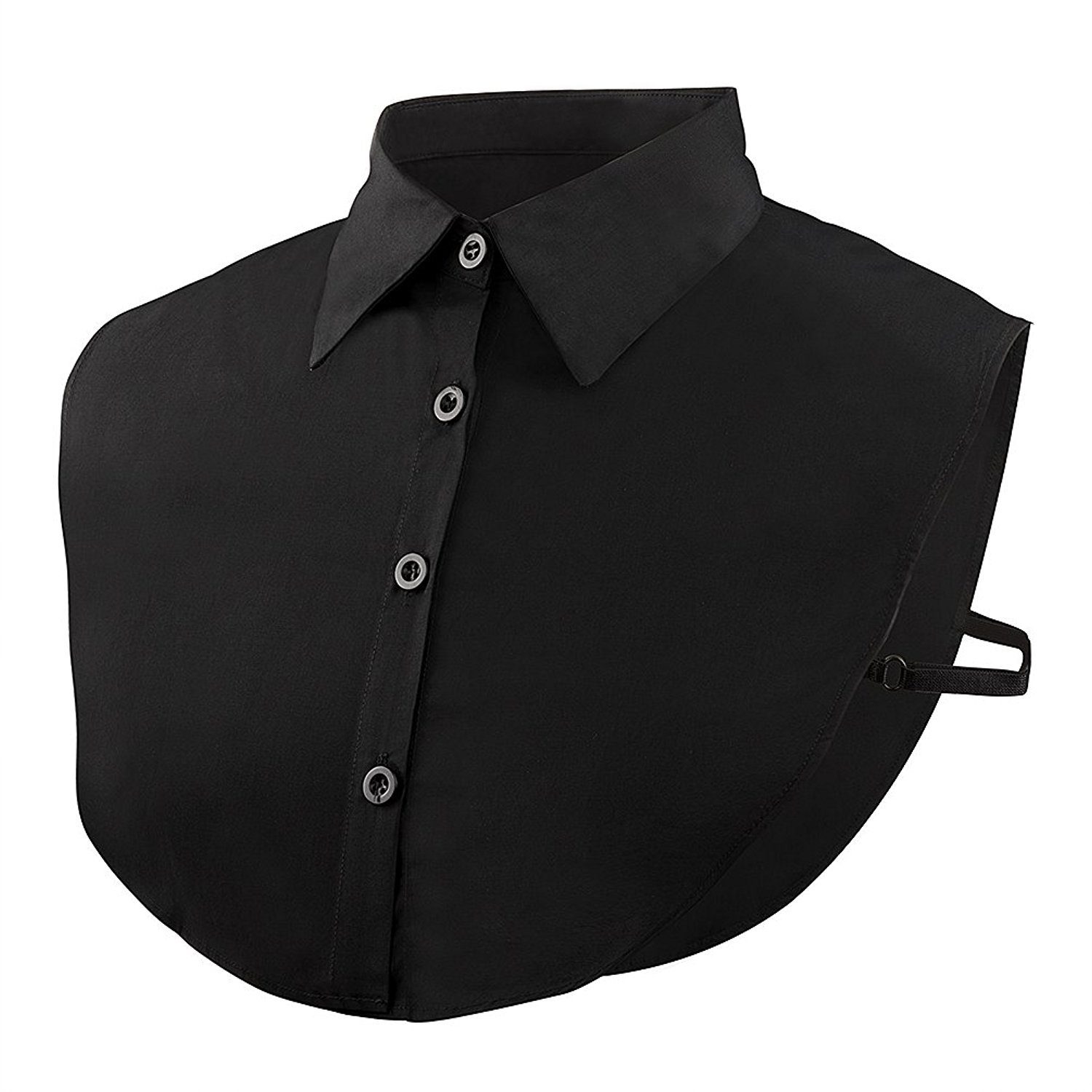 Alster  Herz Alster Herz Einsteckkragen Einsteckkragen, Blusenkragen, abnehmbare Hälfte Shirt Bluse A023, perfekt für einen gelungenen Business Look Schwarz
