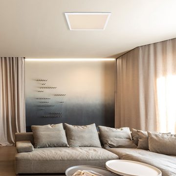 Globo LED Deckenleuchte, LED-Leuchtmittel fest verbaut, LED Panel Deckenleuchte Wohnzimmerlampe dimmbar Fernbedienung L 45cm