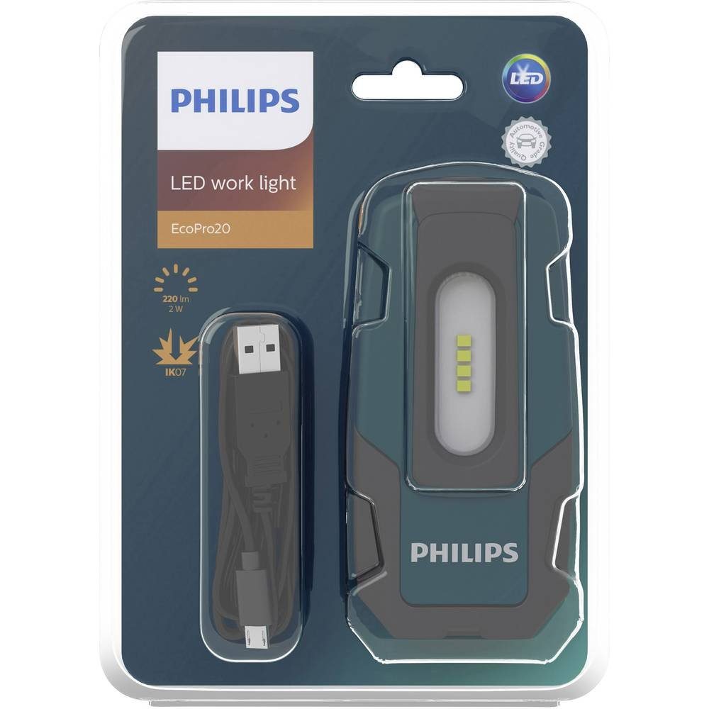 LED-Arbeitsleuchte Arbeitsleuchte akkubetrieben Philips Kompaktleuchte
