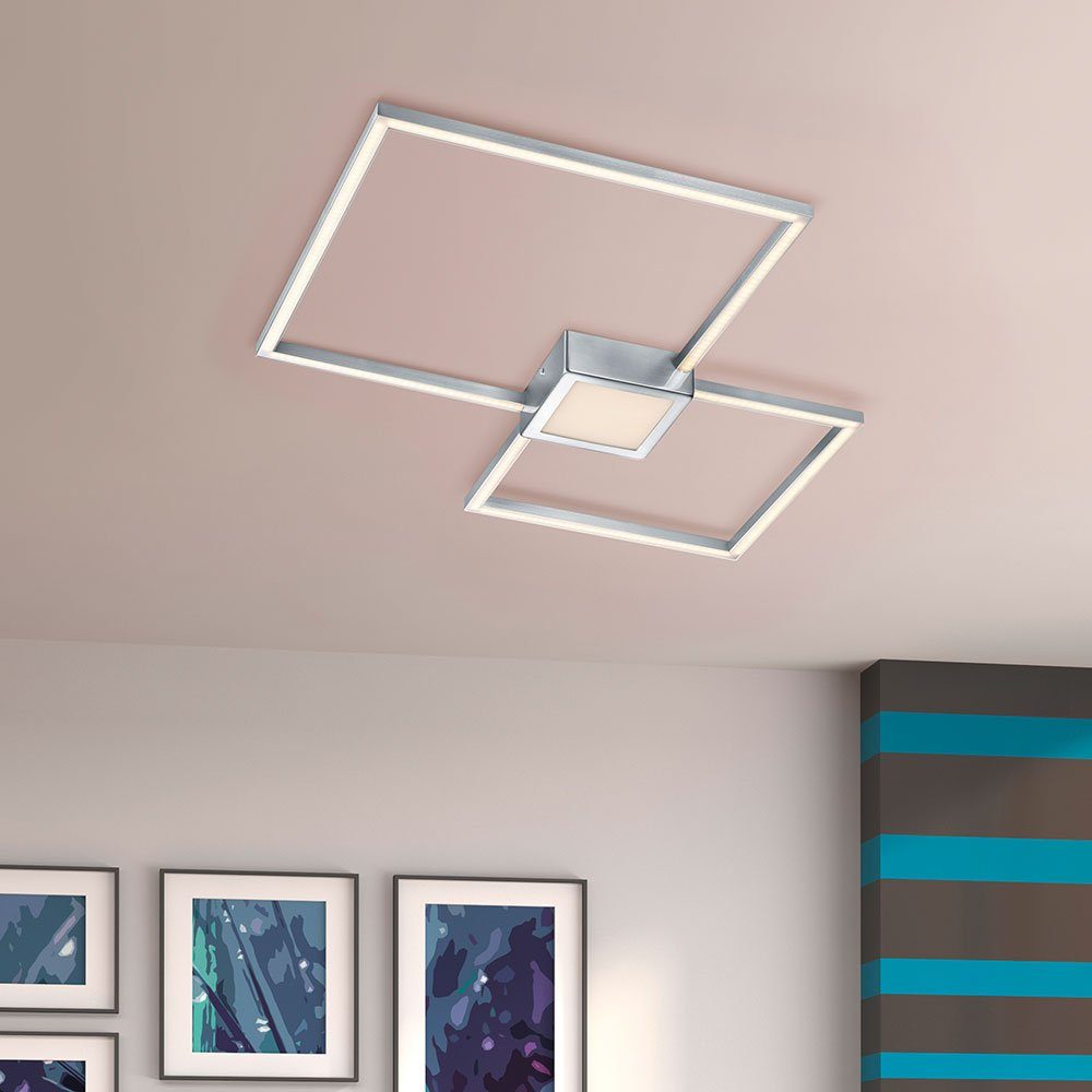 TRIO Leuchten fest LED Beleuchtung verbaut, Switch Dimmer LED Design Ess Lampe Zimmer Wohn Decken LED-Leuchtmittel Warmweiß, Deckenleuchte