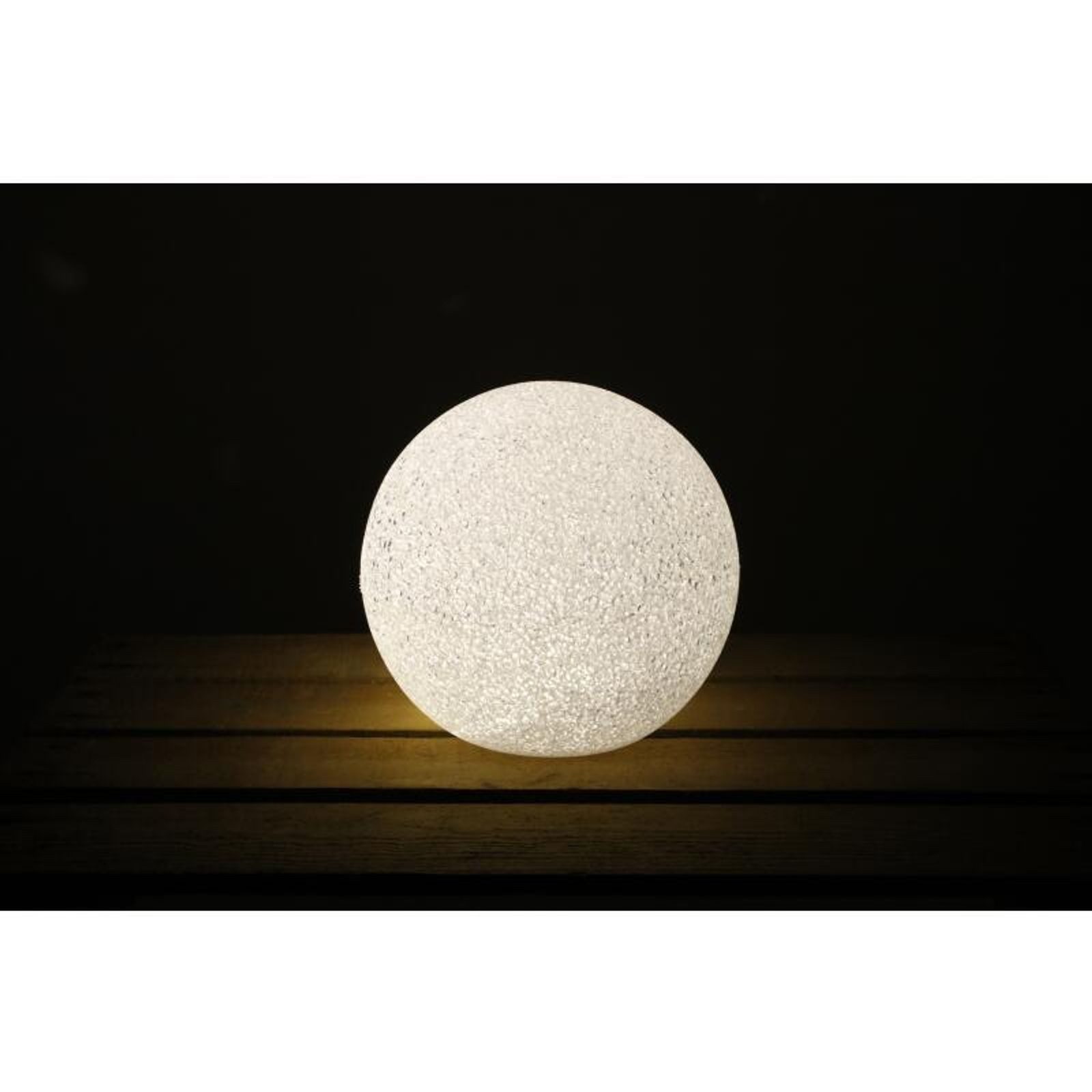 BURI LED Dekolicht Leuchtkugel LED Weiß 18cm Kugelleuchte Dekoleuchte Tischlampe Lampe
