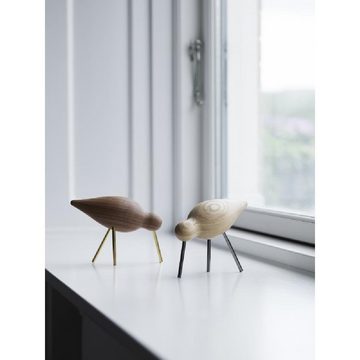 Normann Copenhagen Skulptur Holzvogel Shorebird Walnut-Brass (Klein)