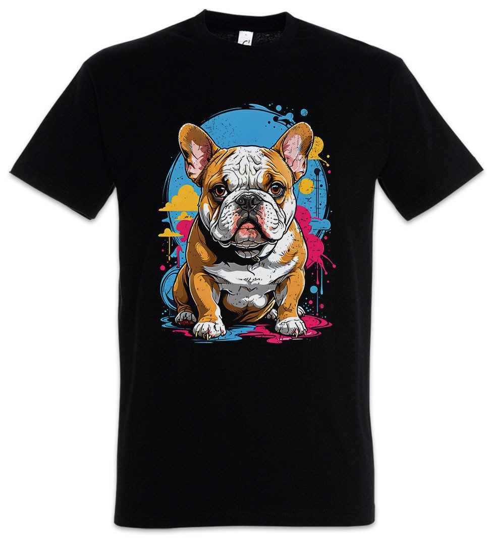Urban Backwoods Print-Shirt Bulldog Art Herren T-Shirt Bulldogge British Dog Hund Bull Dogge (1-tlg) American English French Love