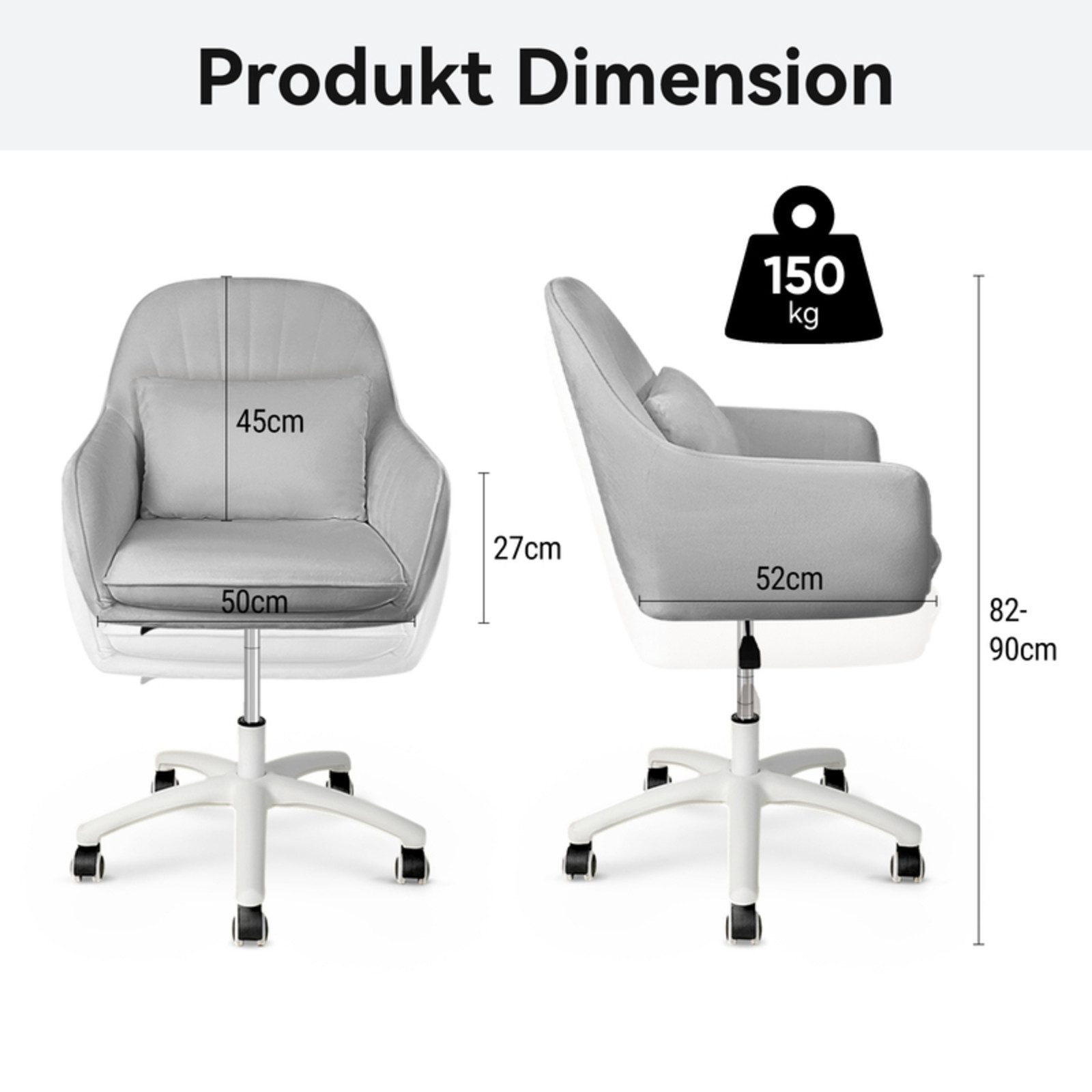 HawthyHome Bürostuhl Ergonomischer Homeoffice-Stuhl, 360° Drehbar günstig online kaufen