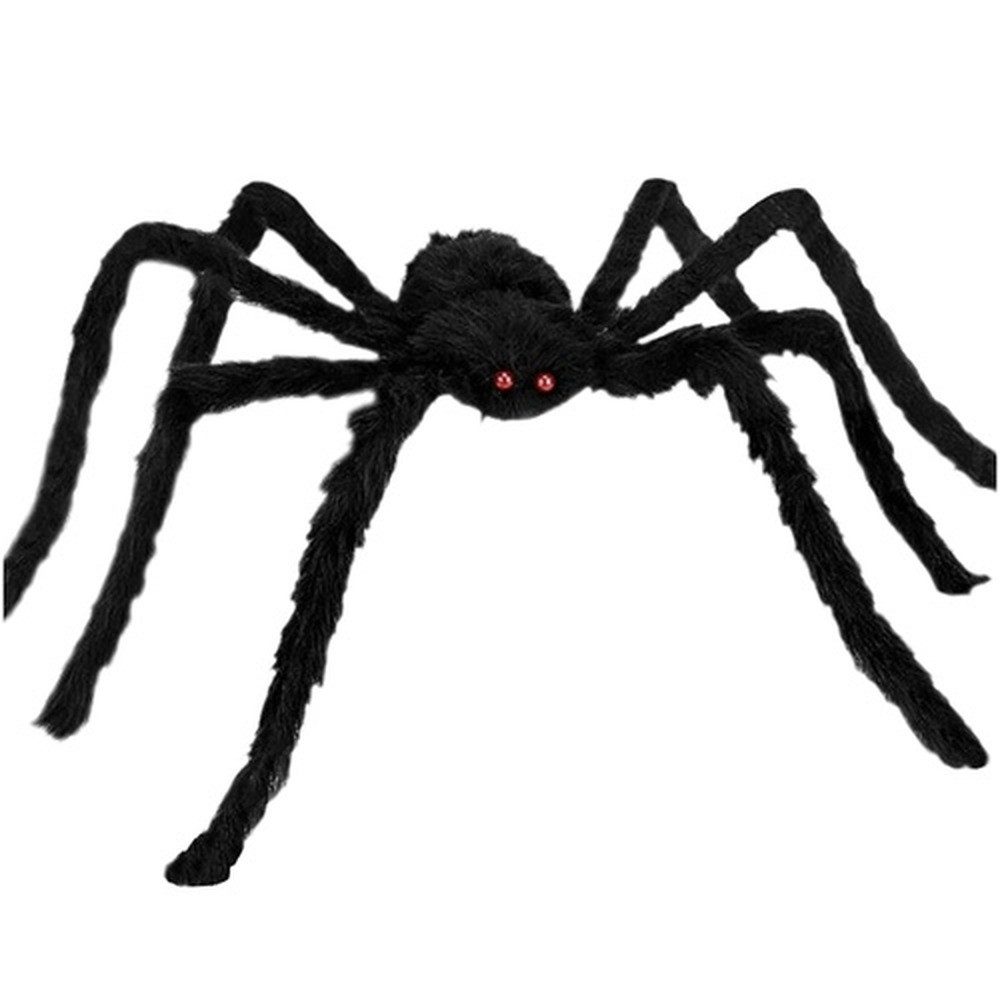 Ruhhy Hängedekoration Halloweendekoration Spinne 50 cm (Spar-Set, realistisches Aussehen), Ideal für Halloween, Mottopartys, Gruseldeko, Bühnen