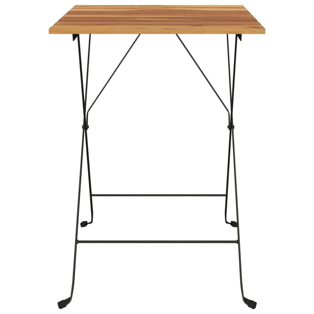 vidaXL Gartentisch Bistrotisch Klappbar 55x54x71 cm Massivholz und Stahl