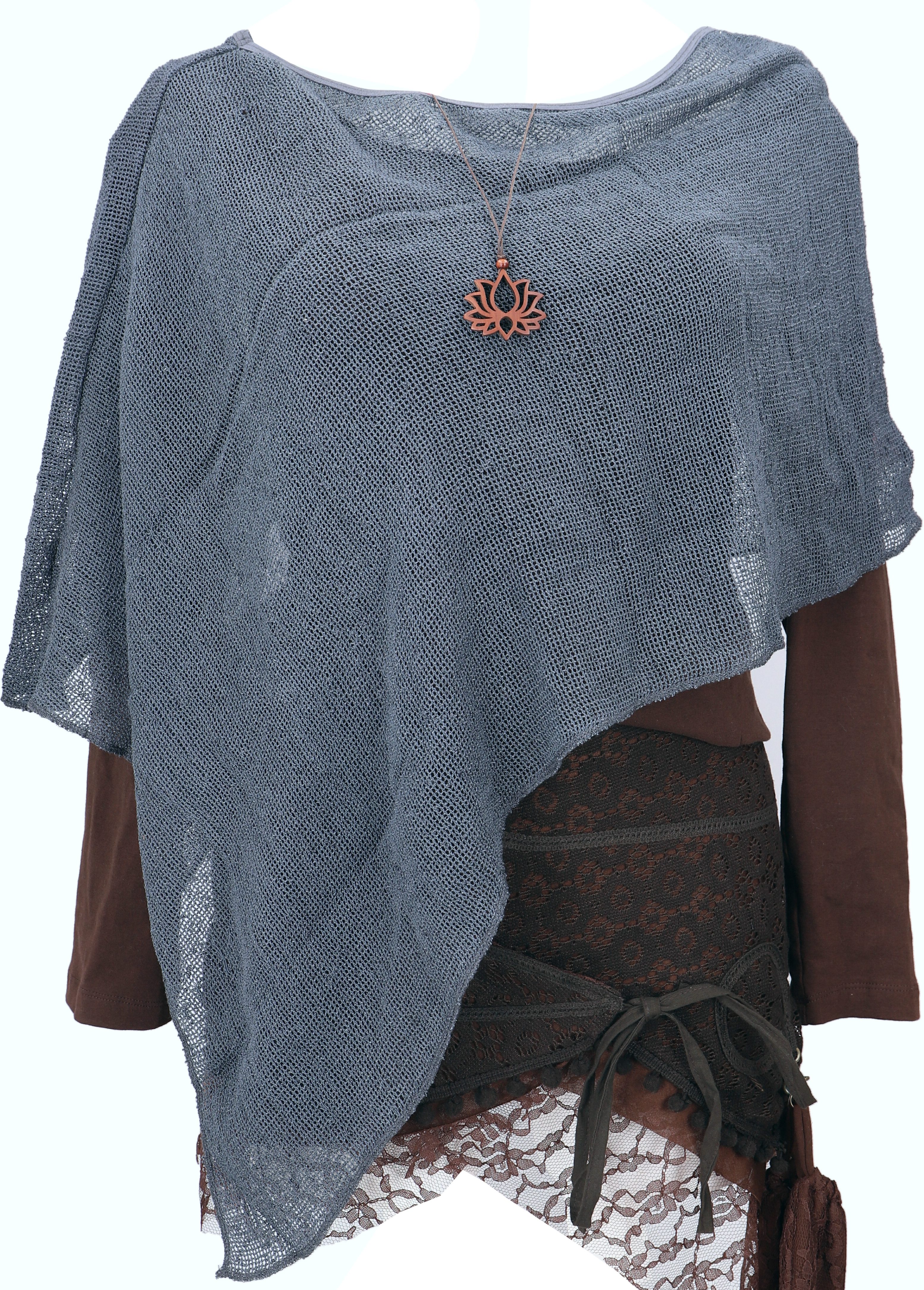 Guru-Shop Langjacke Goa Poncho, Sommerponcho, Festival günstig online kaufen