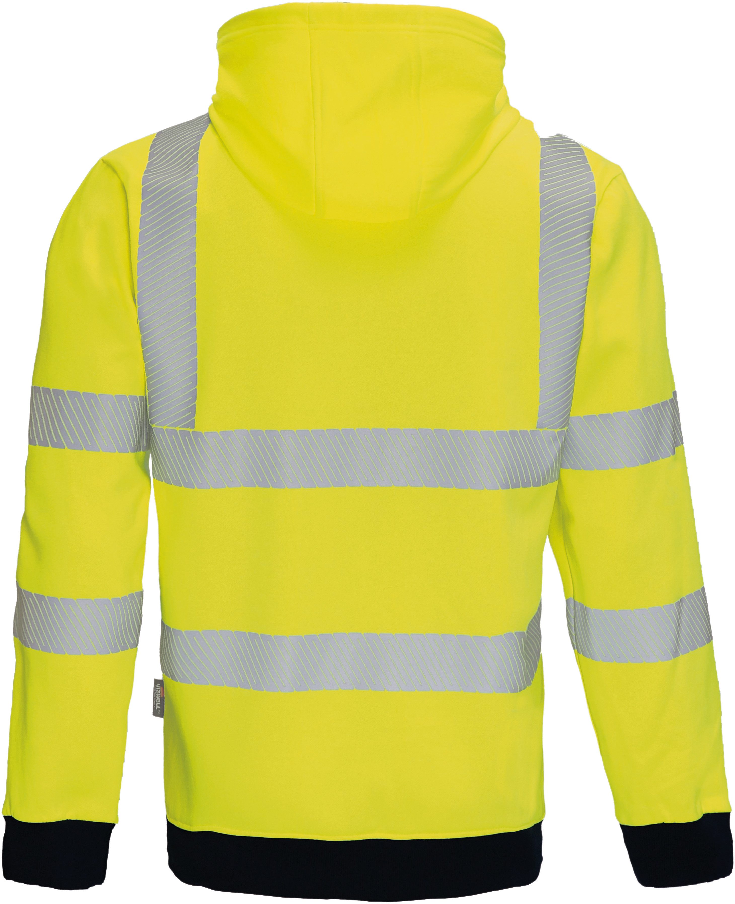 vizwell Sweatjacke Warnschutz Zip-Jacke Zip-Hoodie Kapuzenjacke weicher, be günstig online kaufen