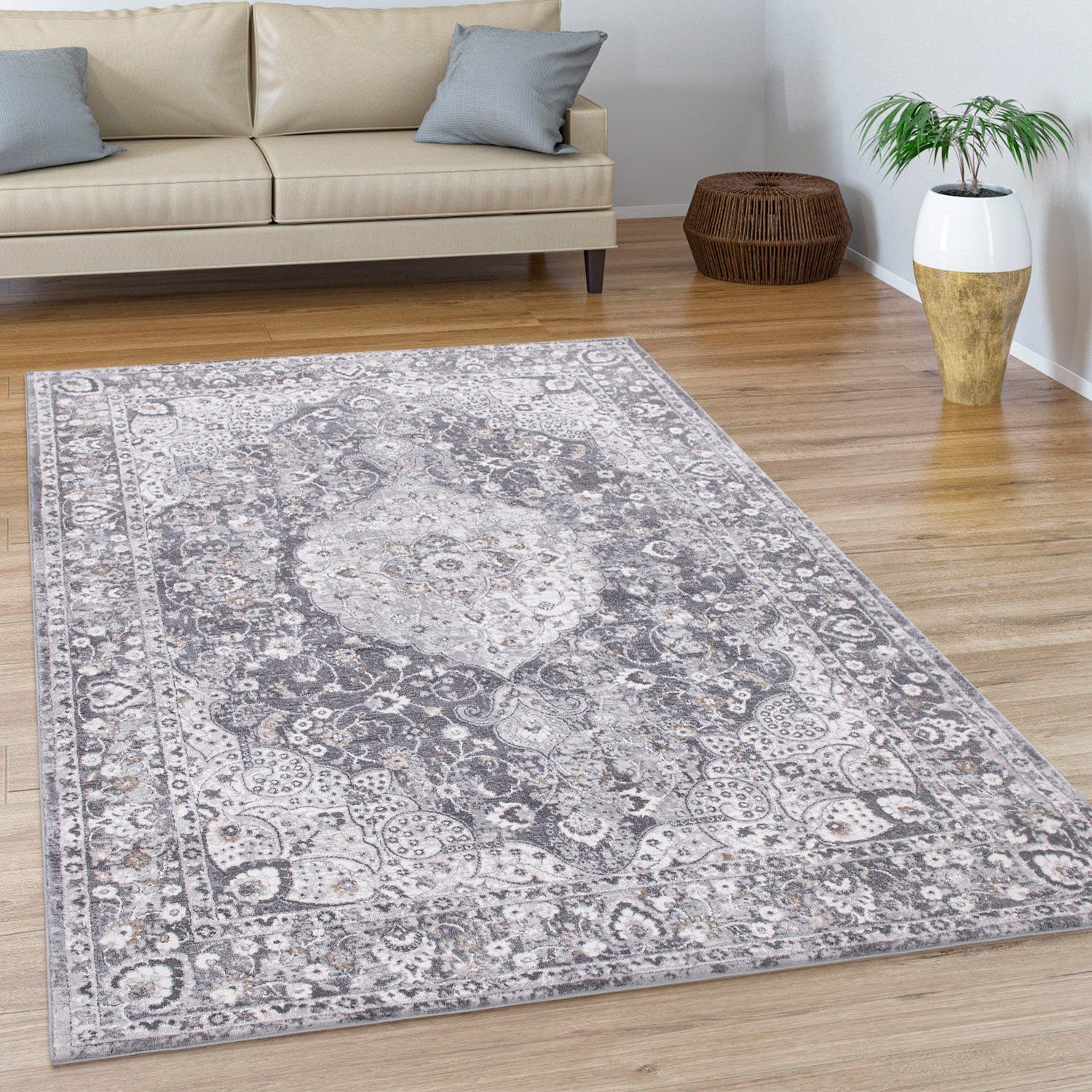 Paco Home Teppich "Calabria 582" rechteckig 14 mm Höhe Kurzflor, Orient-Opt günstig online kaufen