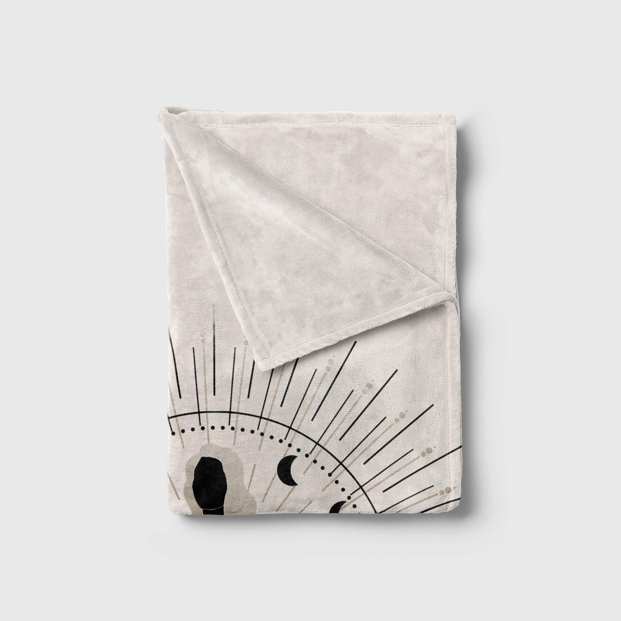Art Sinus Strandhandtuch Baumwolle-Polyester-Mix Kunstvoll schöne (1-St), Kuscheldecke Handtuch Mondzyklus Frau Astro, Saunatuch Handtücher Handtuch