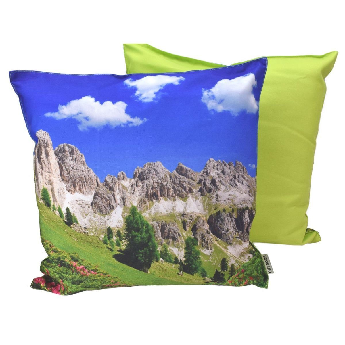 Marabellas Shop Sitzkissen Dekokissen 45x45cm Stuhlkissen wasserabweisend 17 Sommer-Motive, Outdoor