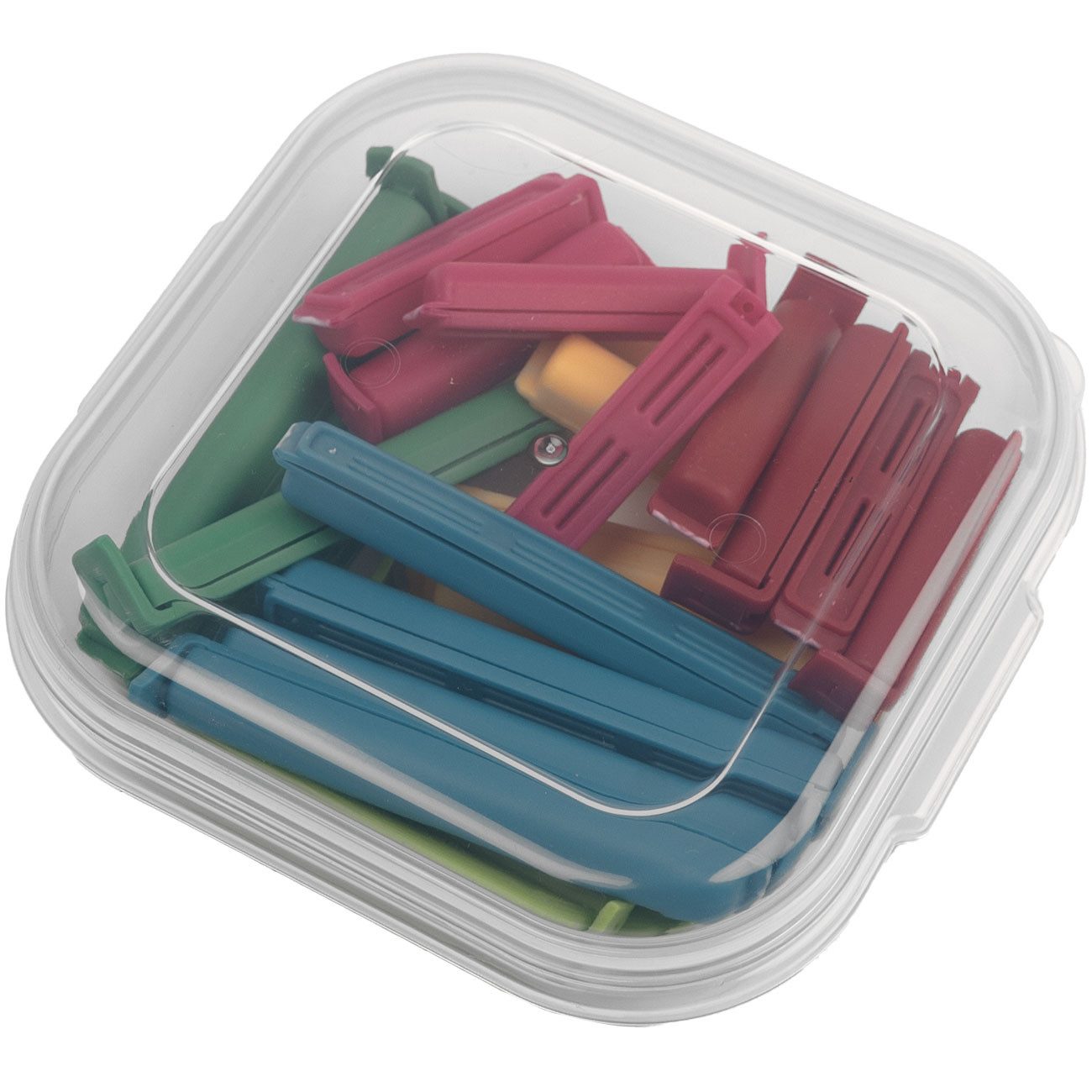 Excellent Houseware Verschlussklammer Frischhalteclips Set 24-teilig mit Box, Bunte Tütenclips in 3 Größen (24tlg.-Set), 8x Klein (6,4 cm), 8x Mittel (8,5 cm),  – Bild 3 von 5