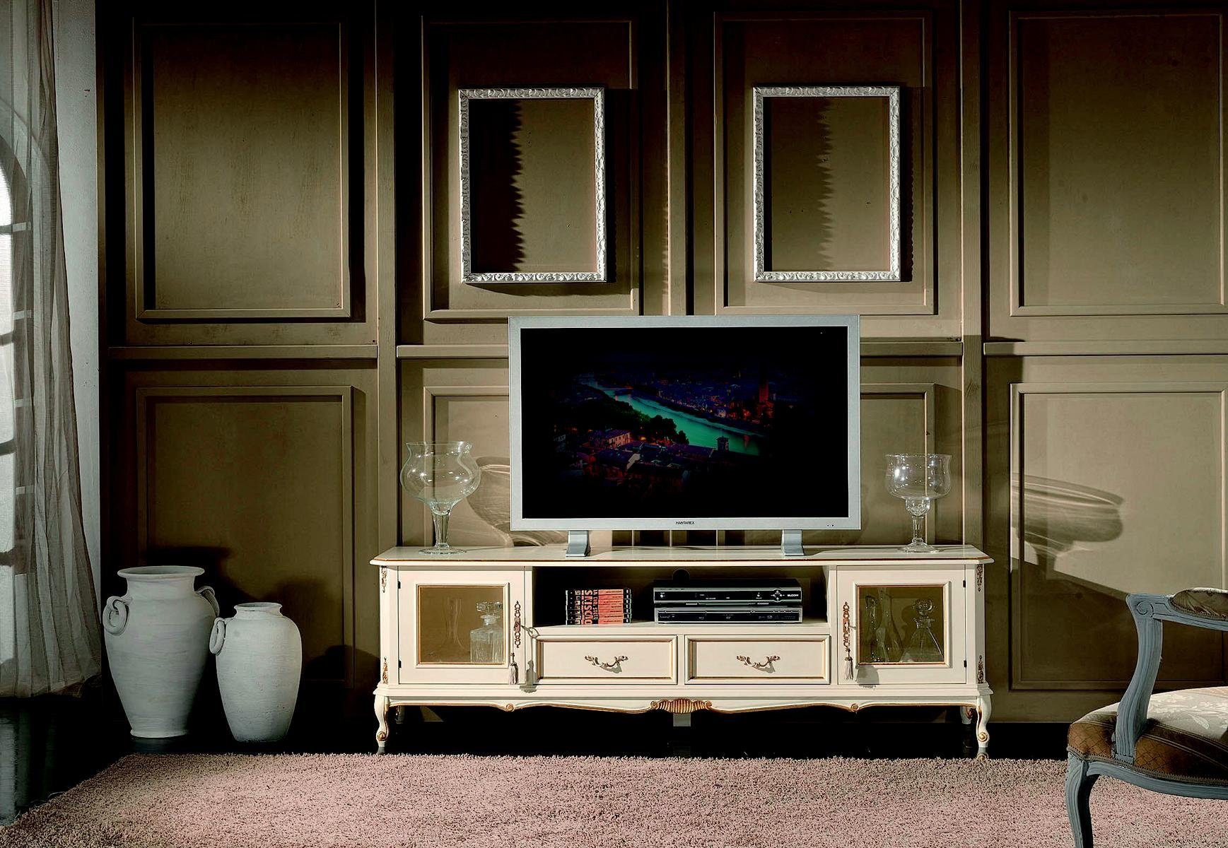 Lowboard Landhausstil Tv Schrank Fernsehschrank Medienschrank Fernsehtisch Holz 