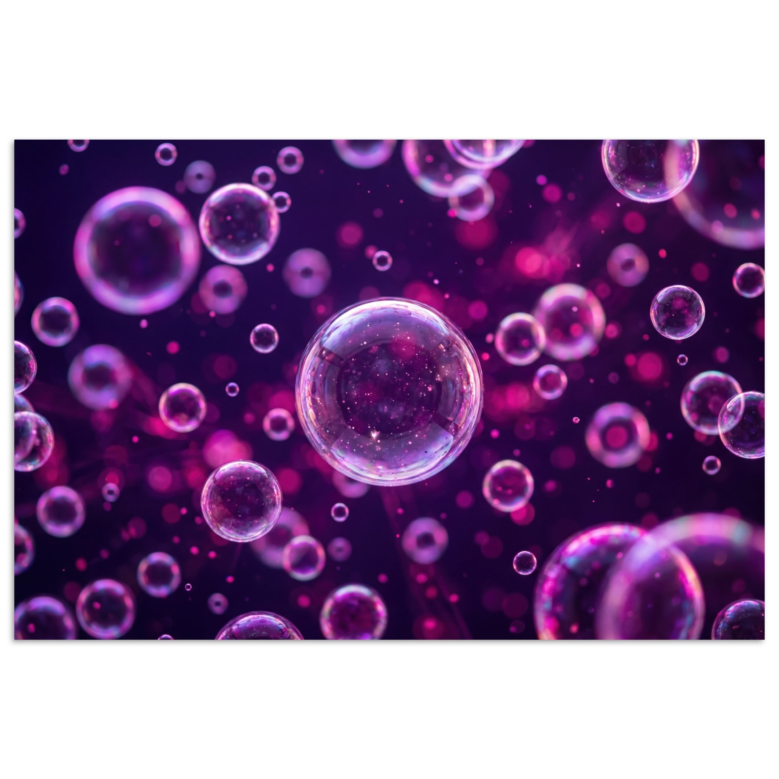 MuchoWow Poster Lila - Blasen - Schaumstoff, (1 St), Poster ohne Rahmen, Wandbild, Wandposter, 30x20 cm