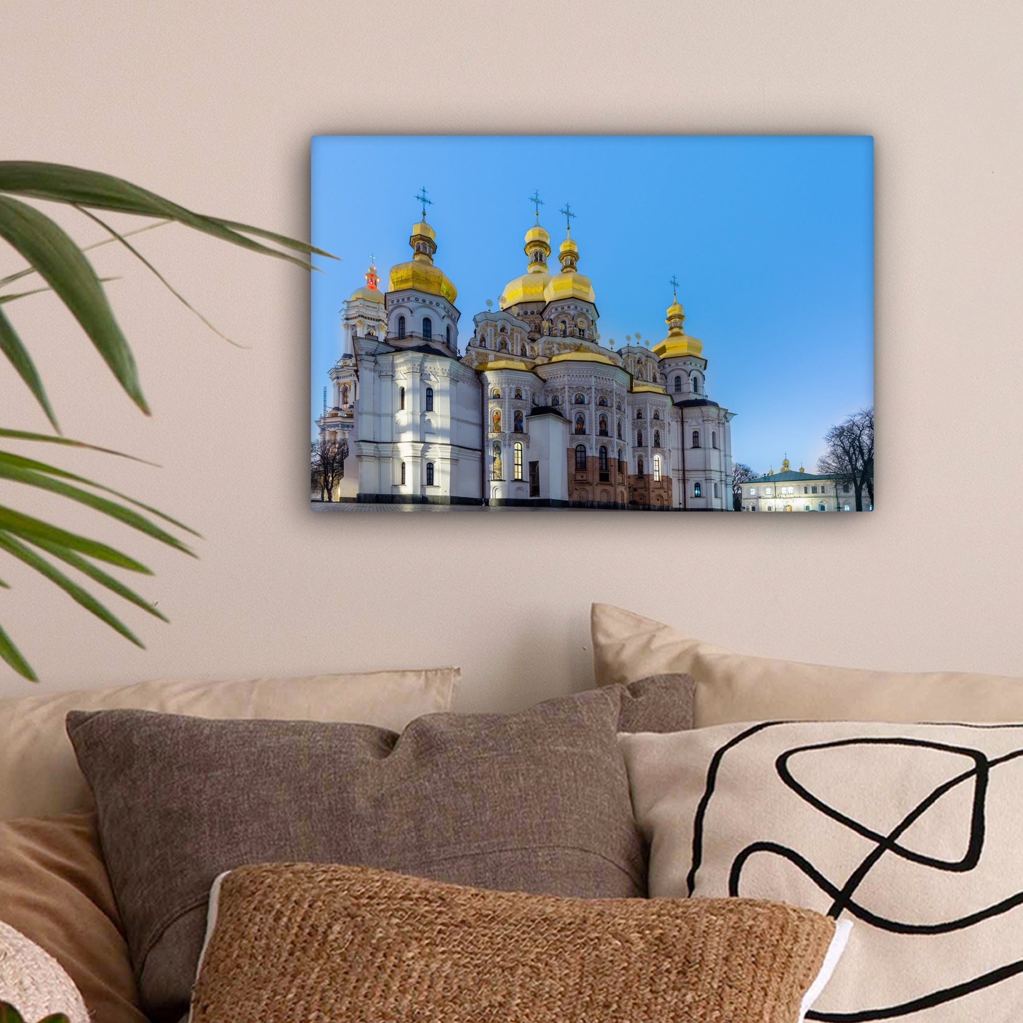 Wanddeko, (1 St), OneMillionCanvasses® Aufhängefertig, - Ukraine, Kathedrale Wandbild cm Kiew Leinwandbild - Leinwandbilder, 30x20