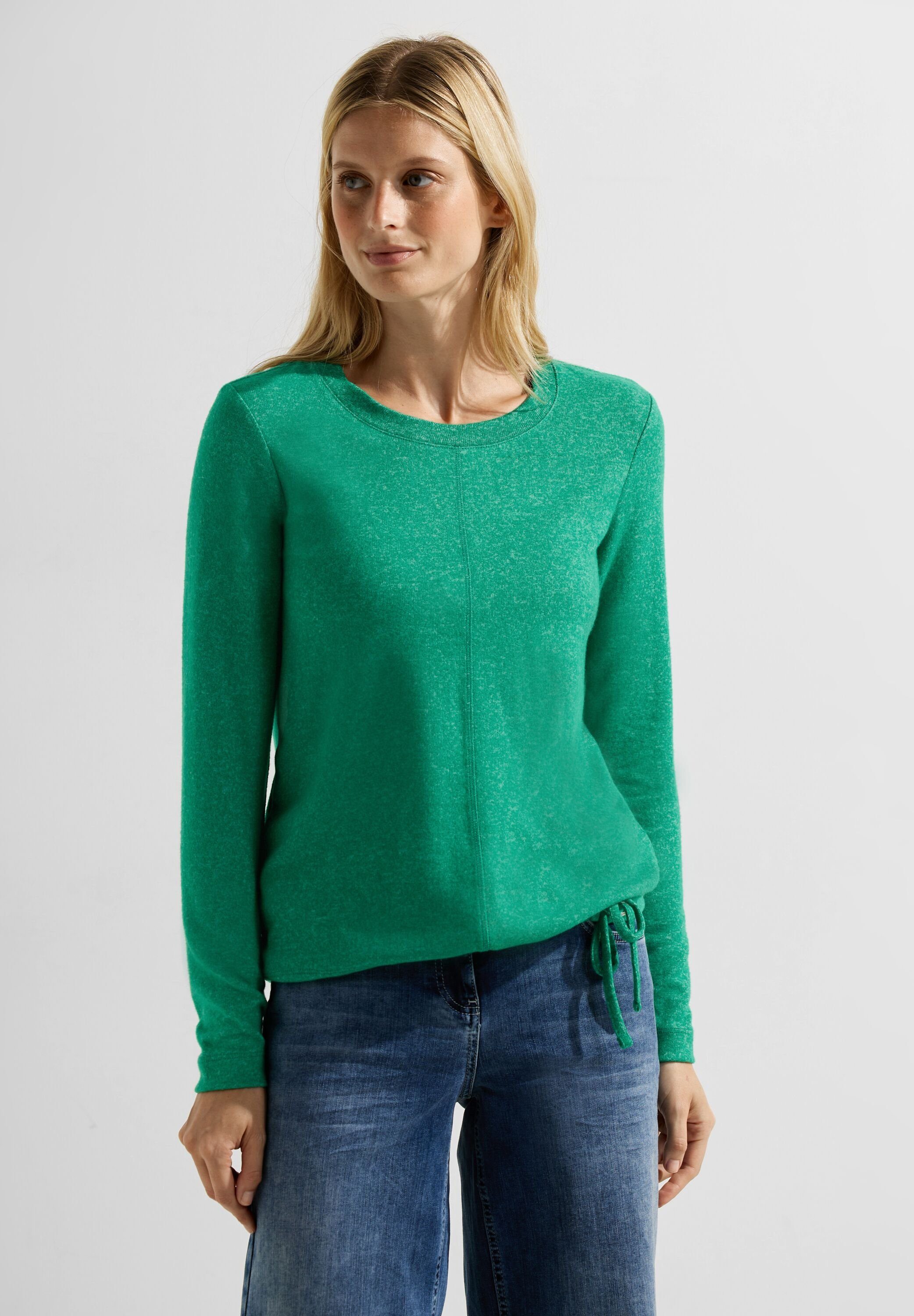 CECIL Langarmshirt mit dekorativer Frontnaht