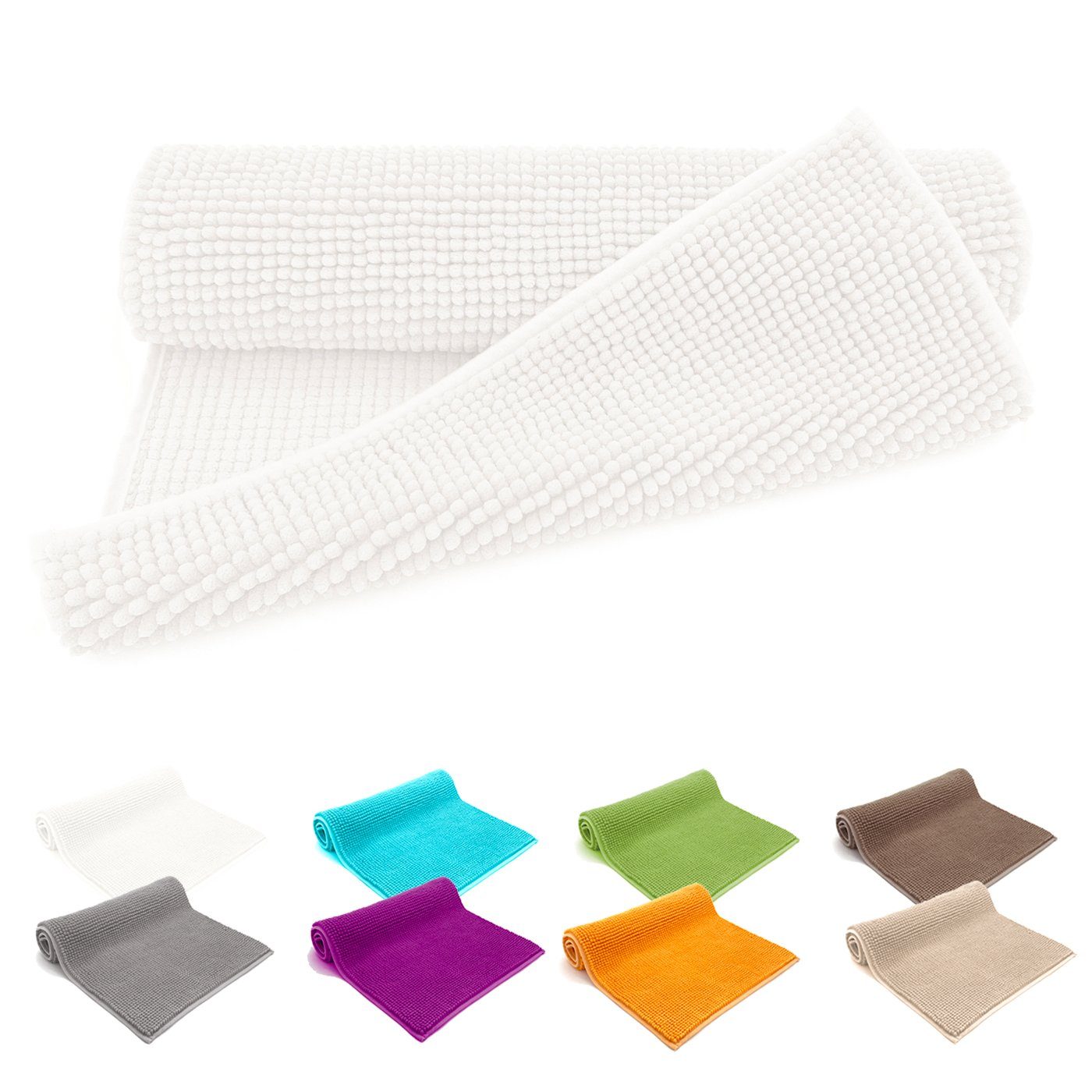 heimtexland Badematte Badvorleger Chenille Badteppich Duschvorleger, rutsch günstig online kaufen