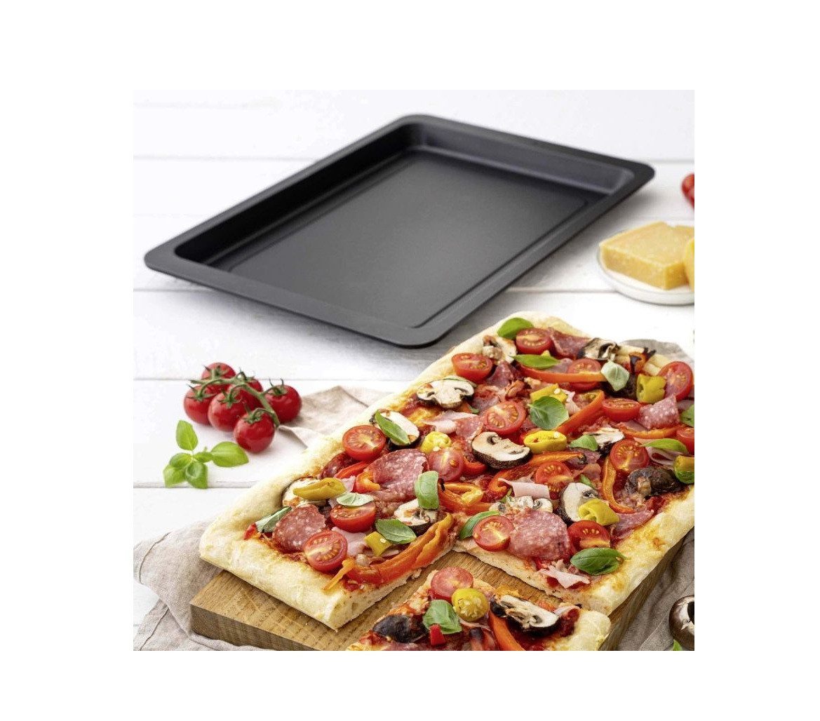 Zenker Backformen Pizzablech Backblech für Flammkuchen Blechkuchen Rechteckig 42x29cm Antihaft