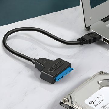 Retoo USB 3.0 zu SATA Adapter Kabel 2.5 Zoll HDD SSD Externe Festplatten Computer-Adapter SATA, USB 3.0 Typ A zu USB 3.0 Typ A, Zeitsparend, Plug & Play