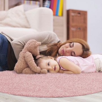 Hochflor-Teppich LOCA, Sanat, rund, Höhe: 30 mm, Wohnzimmer, Langflor, Shaggy, Schlafzimmer