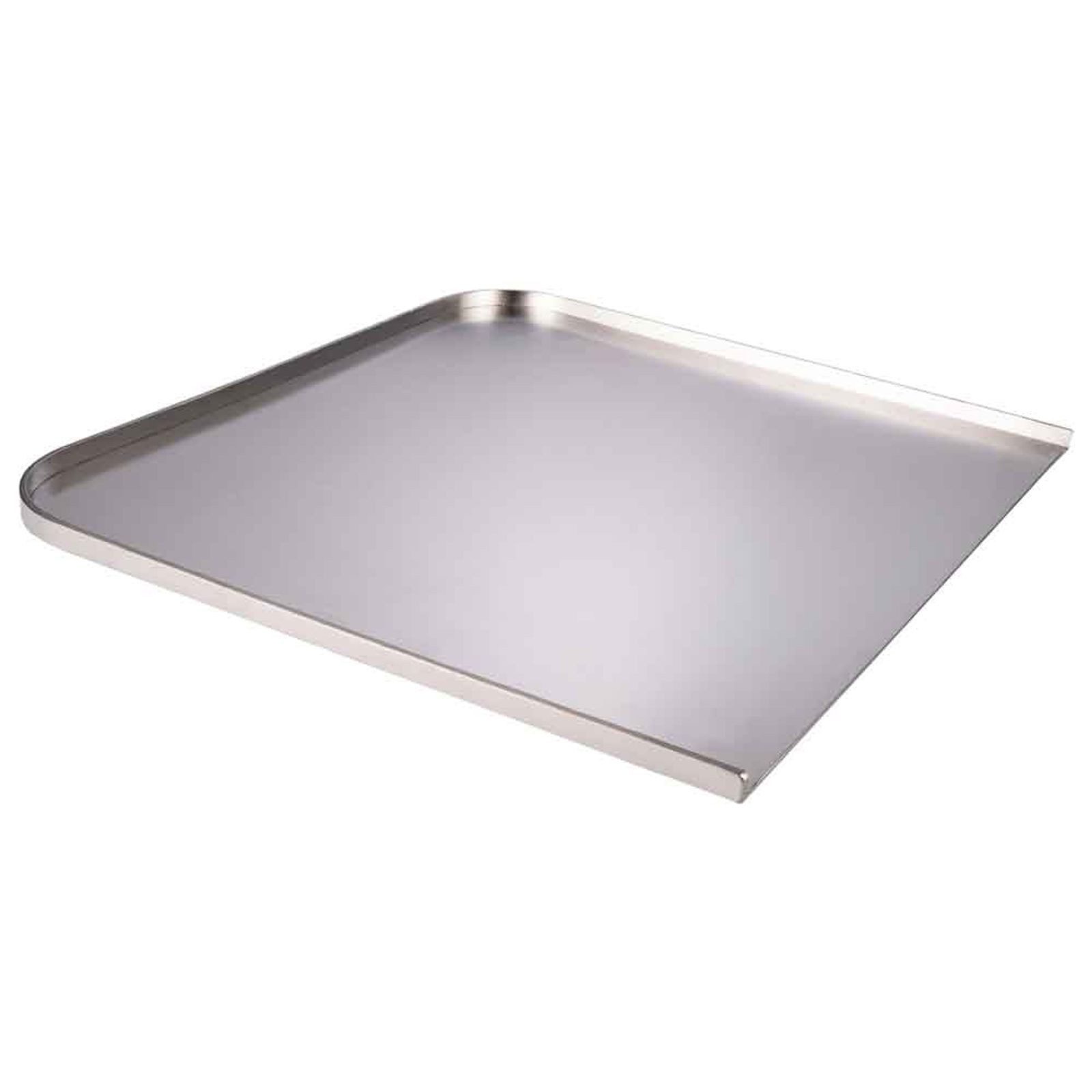 BURI Grillplatte Plancha Grillplatte Edelstahl Grillfläche rostfrei 33x33,5 cm antihaft