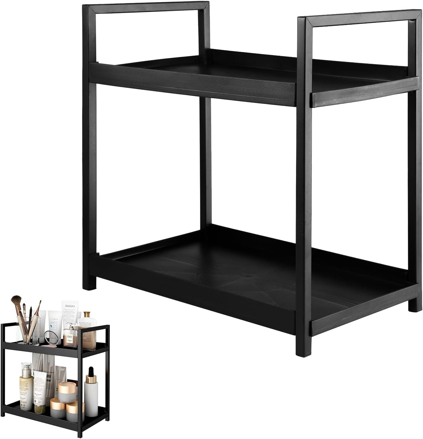 Agger Make-Up Organizer 2-Ebenen Badezimmer Organizer,Regal Küche Arbeitsplatte