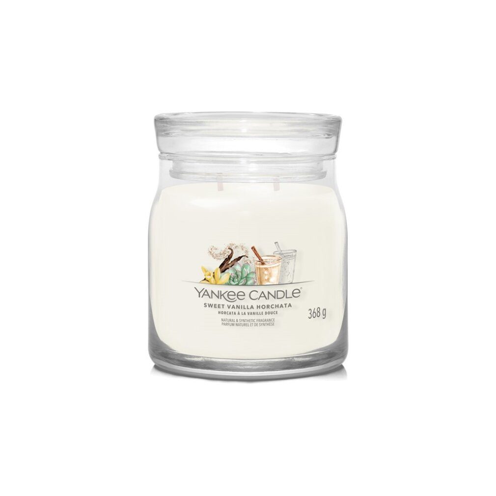 Yankee Candle Duftkerze Duftkerze Signature Glas mittel Sweet Vanilla Horchata 368 g