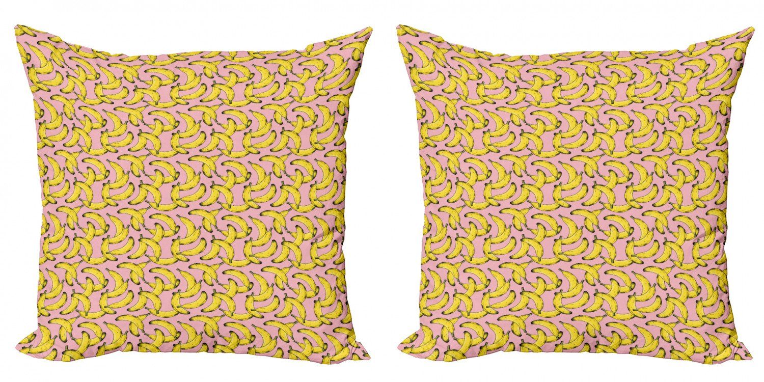 Kissenbezüge Modern Accent Doppelseitiger Digitaldruck, Abakuhaus (2 Stück), Banane Fruit Fun Pop-Muster