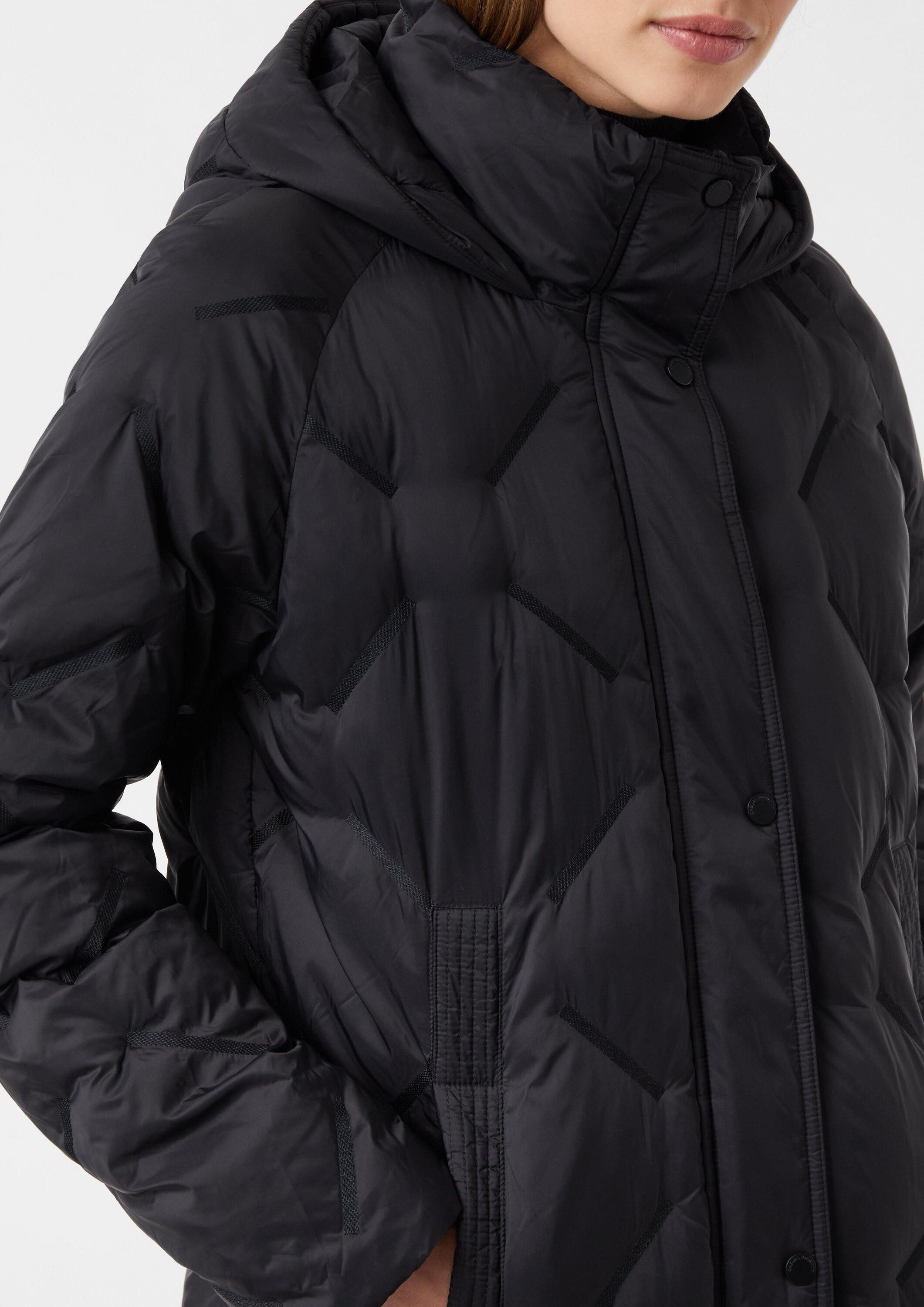 comma Wintermantel Outdoor-Mantel Langer Steppmantel mit Rucksack-Trägern