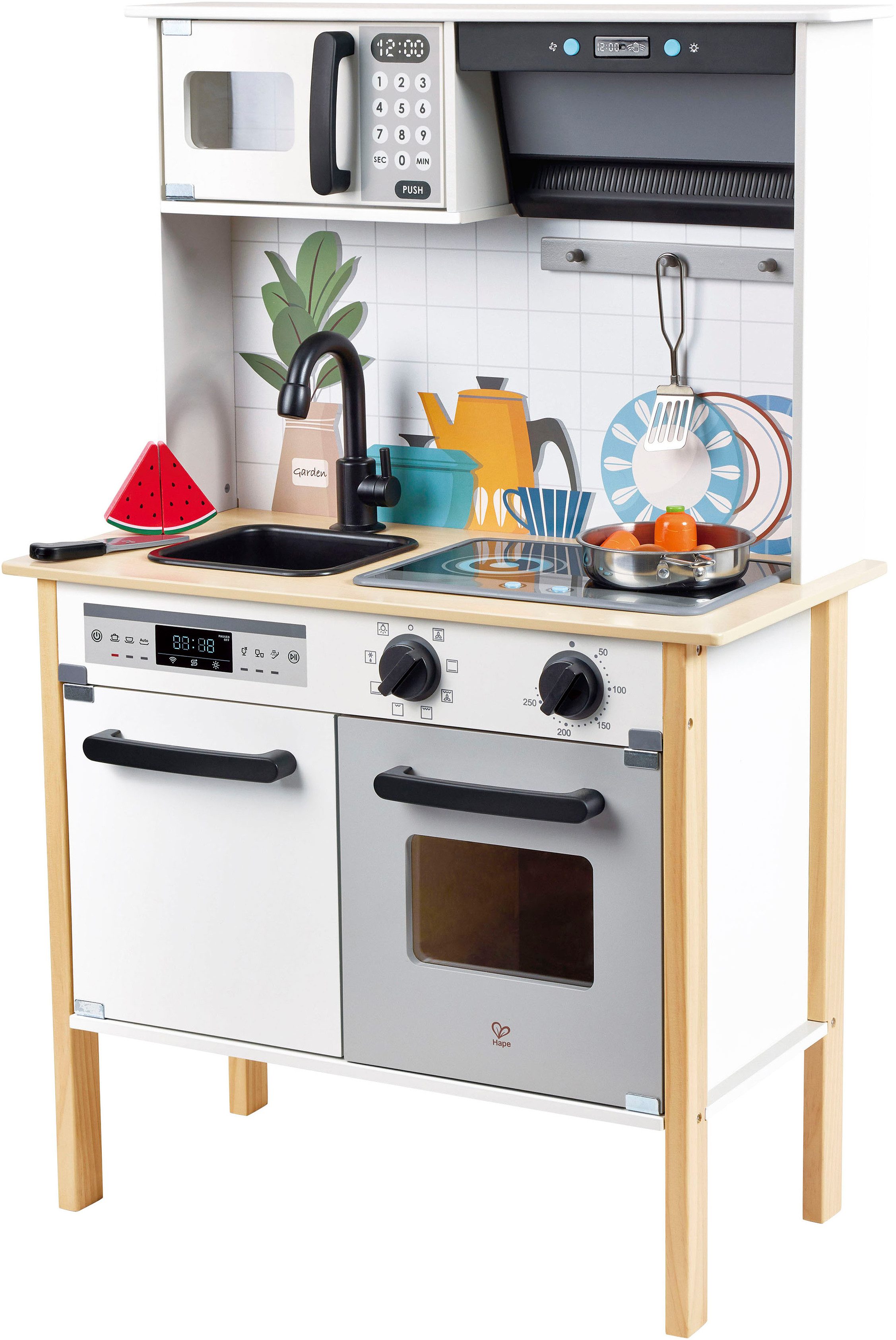 Hape Spielküche Moderne Smart-Home-Küche Holz, Kunststoff, günstig online kaufen