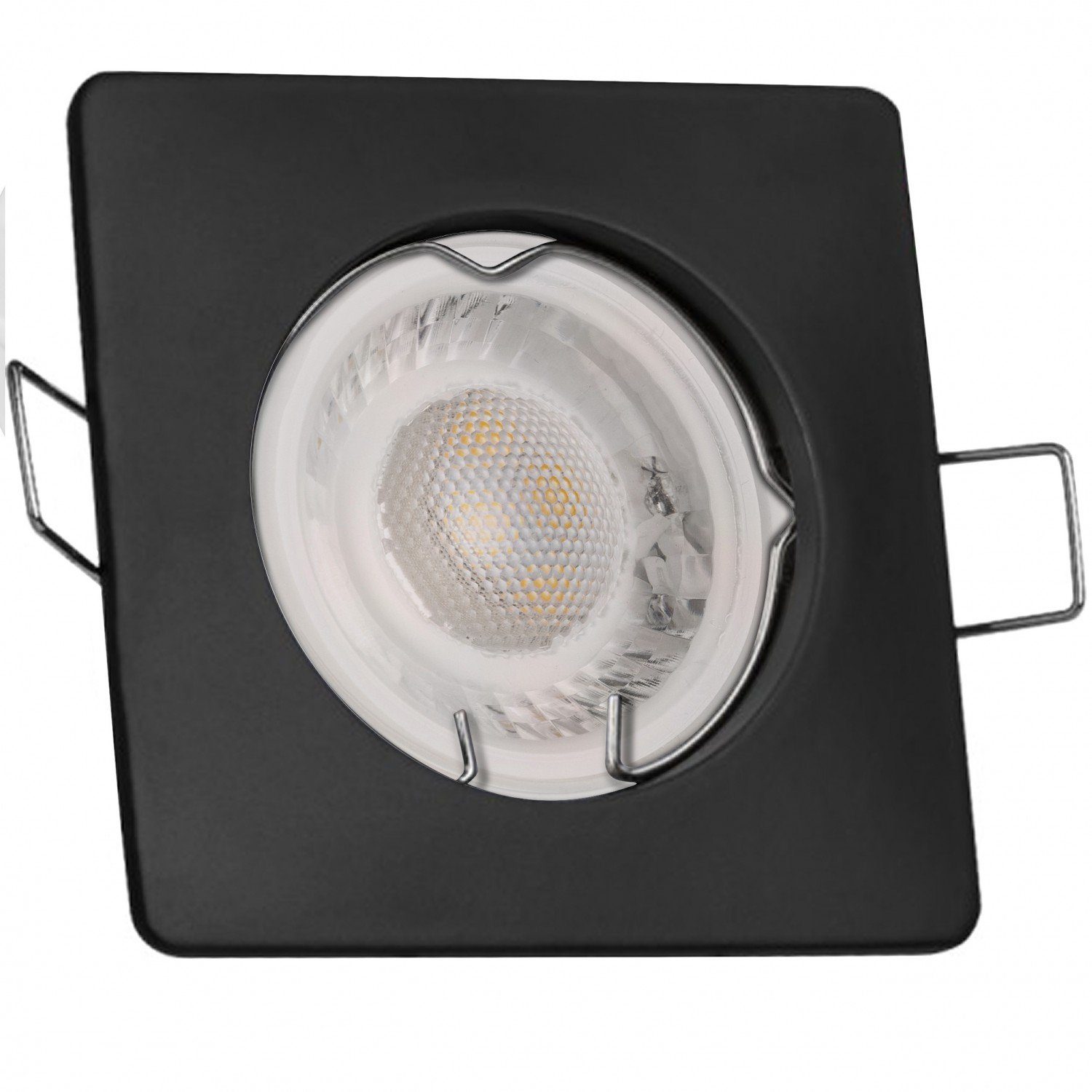 Leuchtmittel extra schwarz in LEDANDO 5W LED mit LED Einbaustrahler von flach Einbaustrahler Set
