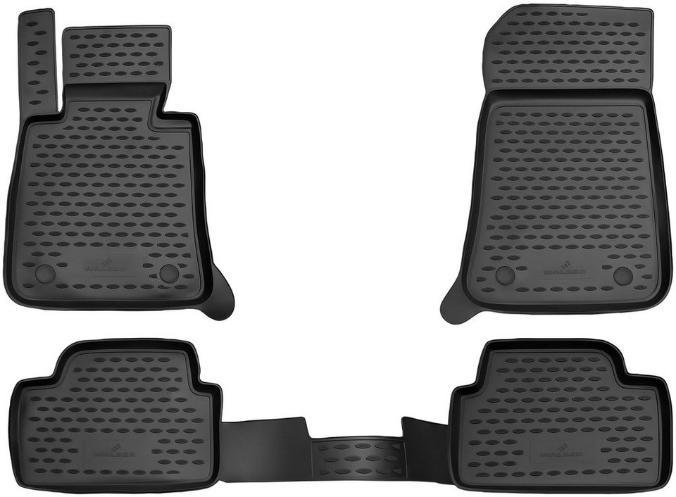 WALSER Passform-Fußmatten XTR (4 St), für BMW 3 Stufenheck, für BMW 3 (E90)  2004 - 2012