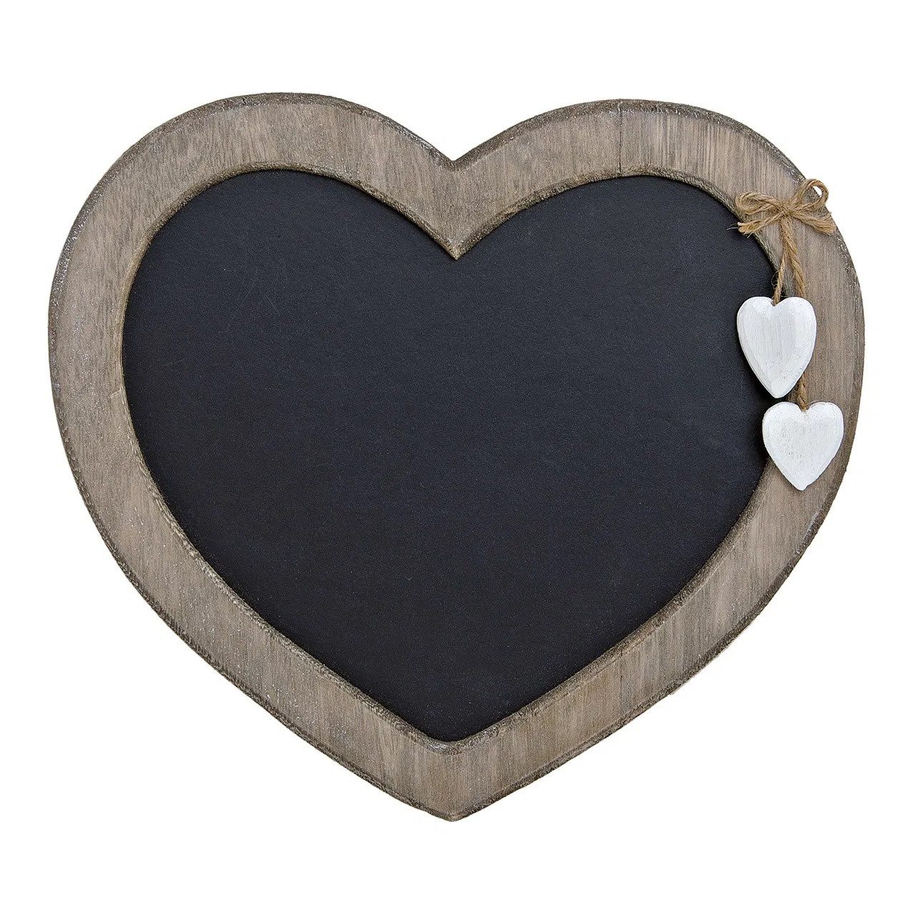 Wurm Hängedekoration Memotafel aus Holz Herzform Herzmemotafel