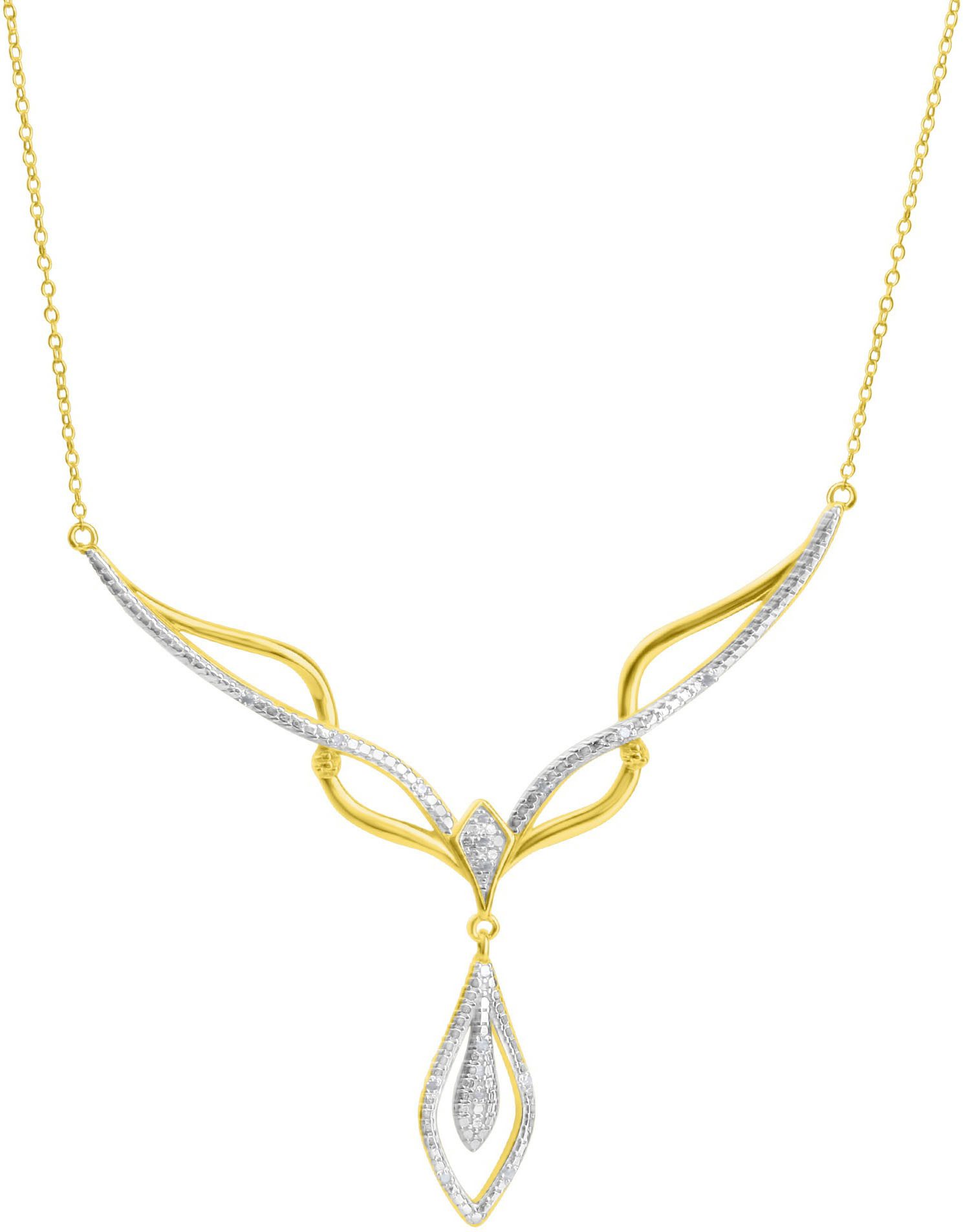 Firetti Kette mit Anhänger Schmuck Geschenk Silber 925 Halsschmuck Halskette Statement Tropfen, mit Diamanten
