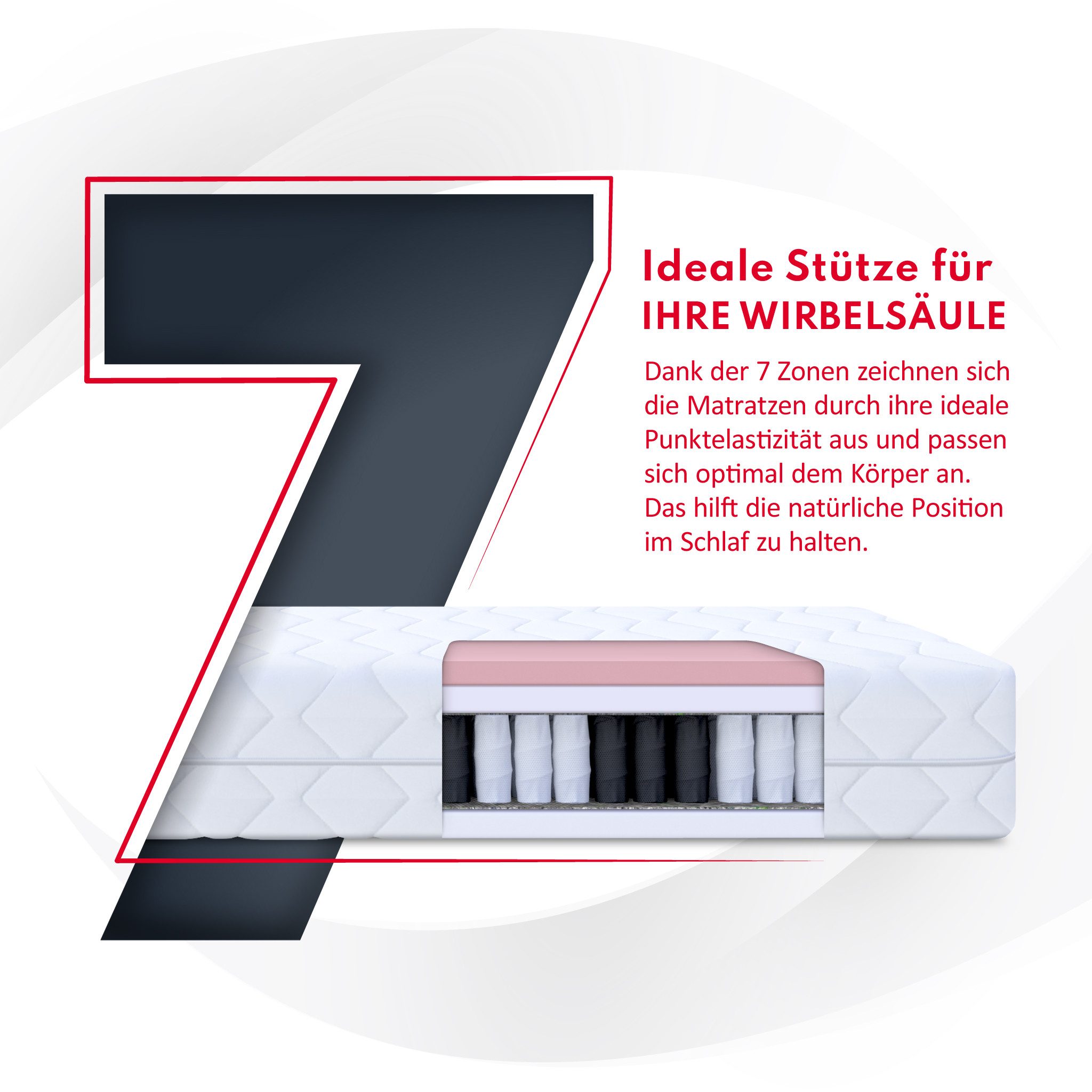 Taschenfederkernmatratze MEMORY 90x200, 140x200, 180x200 cm & weitere Größe günstig online kaufen