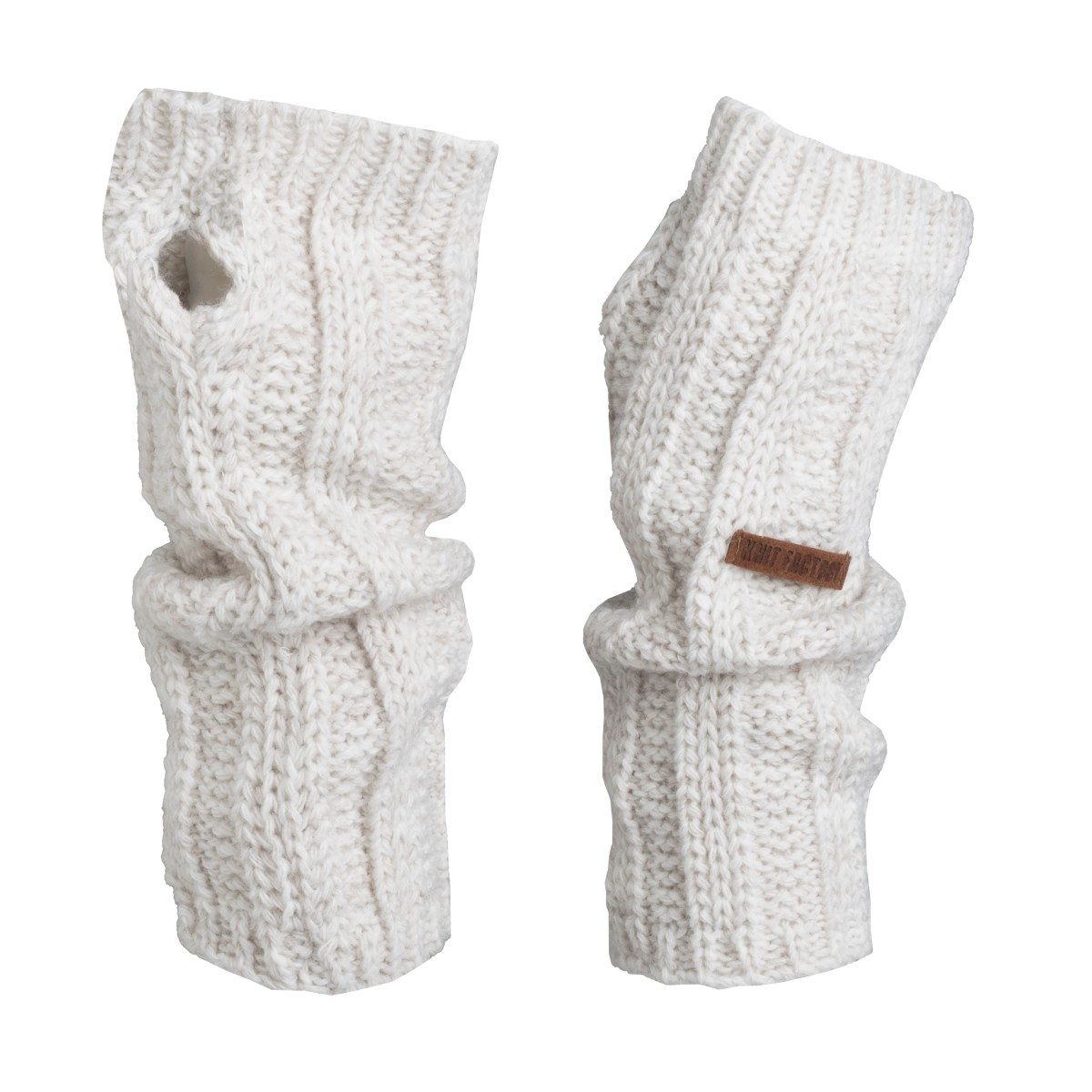 Knit Factory Защитные манжеты Nica Защитные манжеты Beige One Size Gestreift (Set, 1-St., Spar-Set) Strick accesoires Wohnen sale winter herbst deko mode Damen Herren