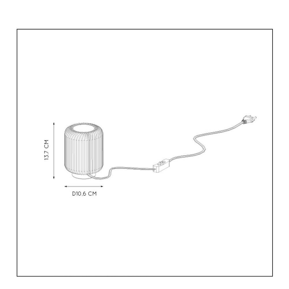 fest in Grau Tischlampe keine 400lm, LED Tischleuchte Leuchtmittel Nachttischlampe, Tischleuchte, LED, Tischleuchte verbaut, enthalten: Angabe, Turbin LED Ja, click-licht warmweiss, 5W