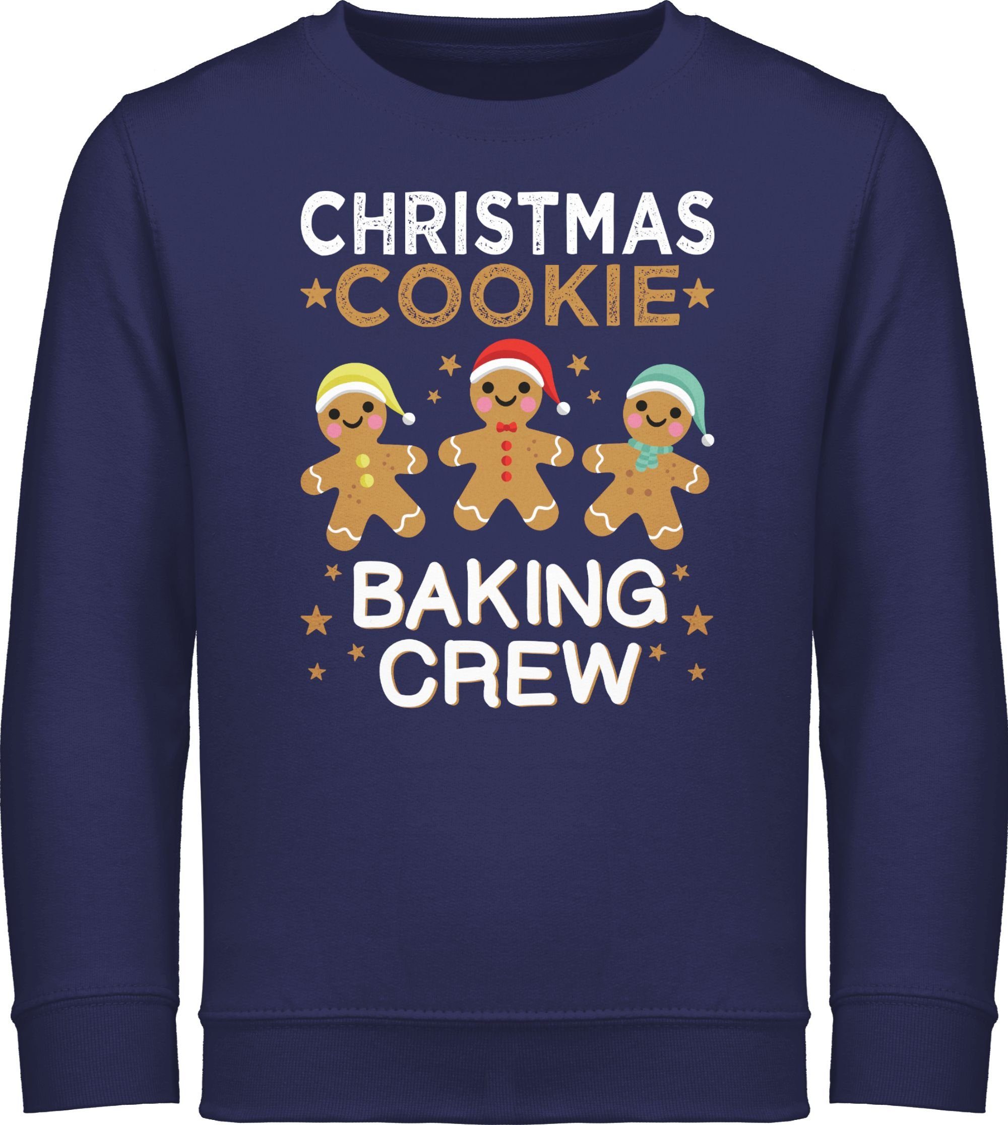Shirtracer Sweatshirt Christmas Cookie Baking Crew Lebkuchenmännchen Weihnachten Kleidung Kinder 1 Navy Blau