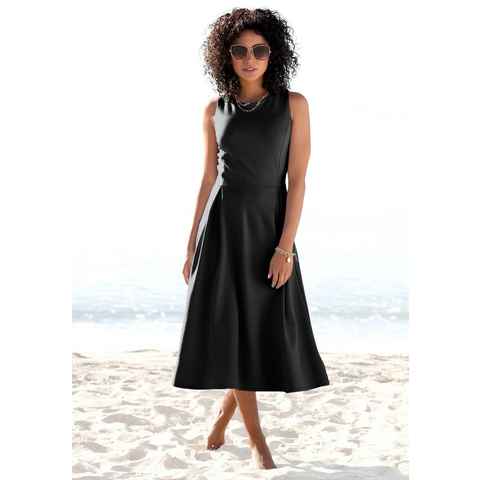 Beachtime Midikleid, elegantes Jerseykleid, Basic, A-Linien-Kleid