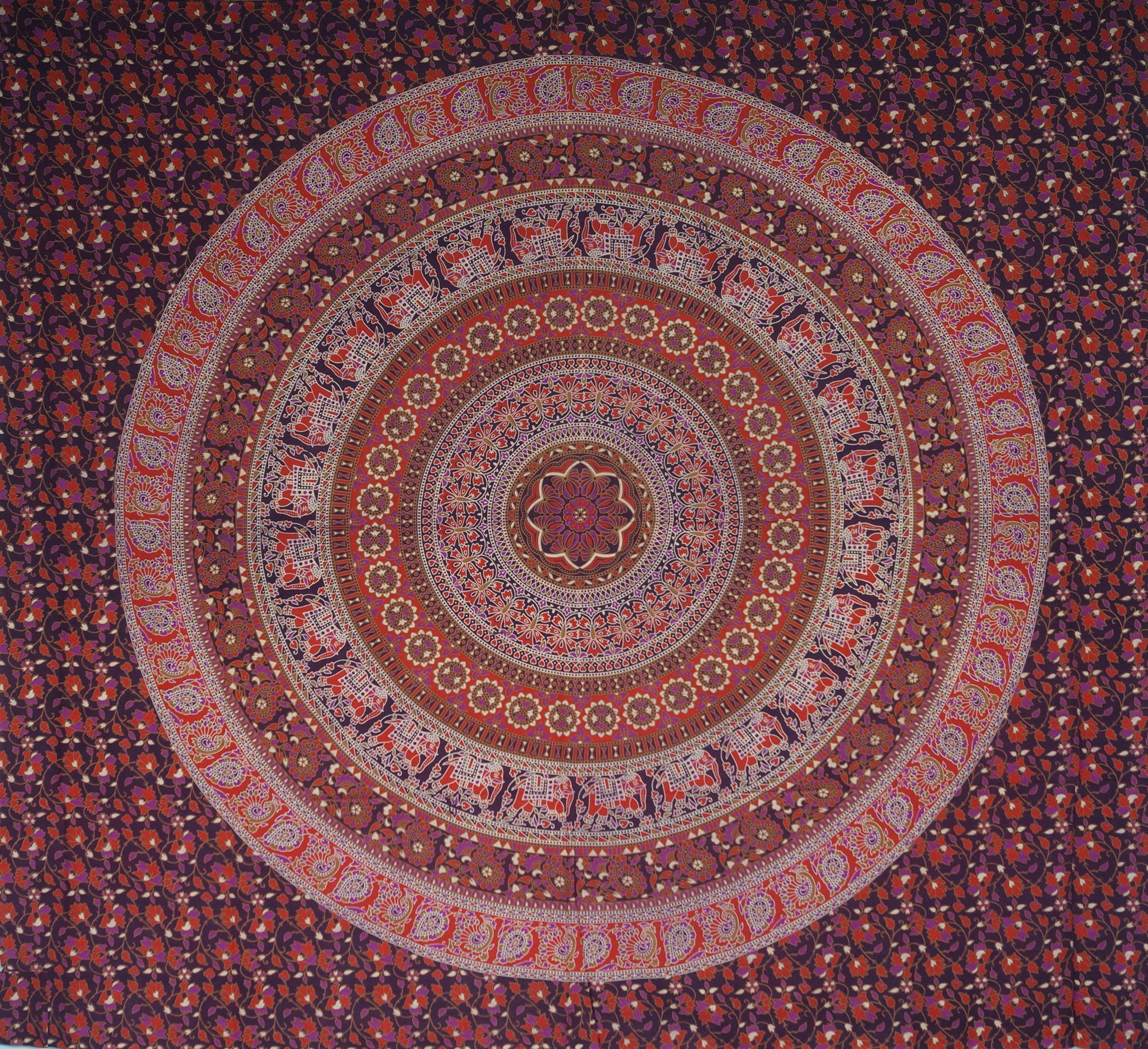 Guru-Shop Tagesdecke.., Tagesdecke Boho-Style indische Wandbehang,