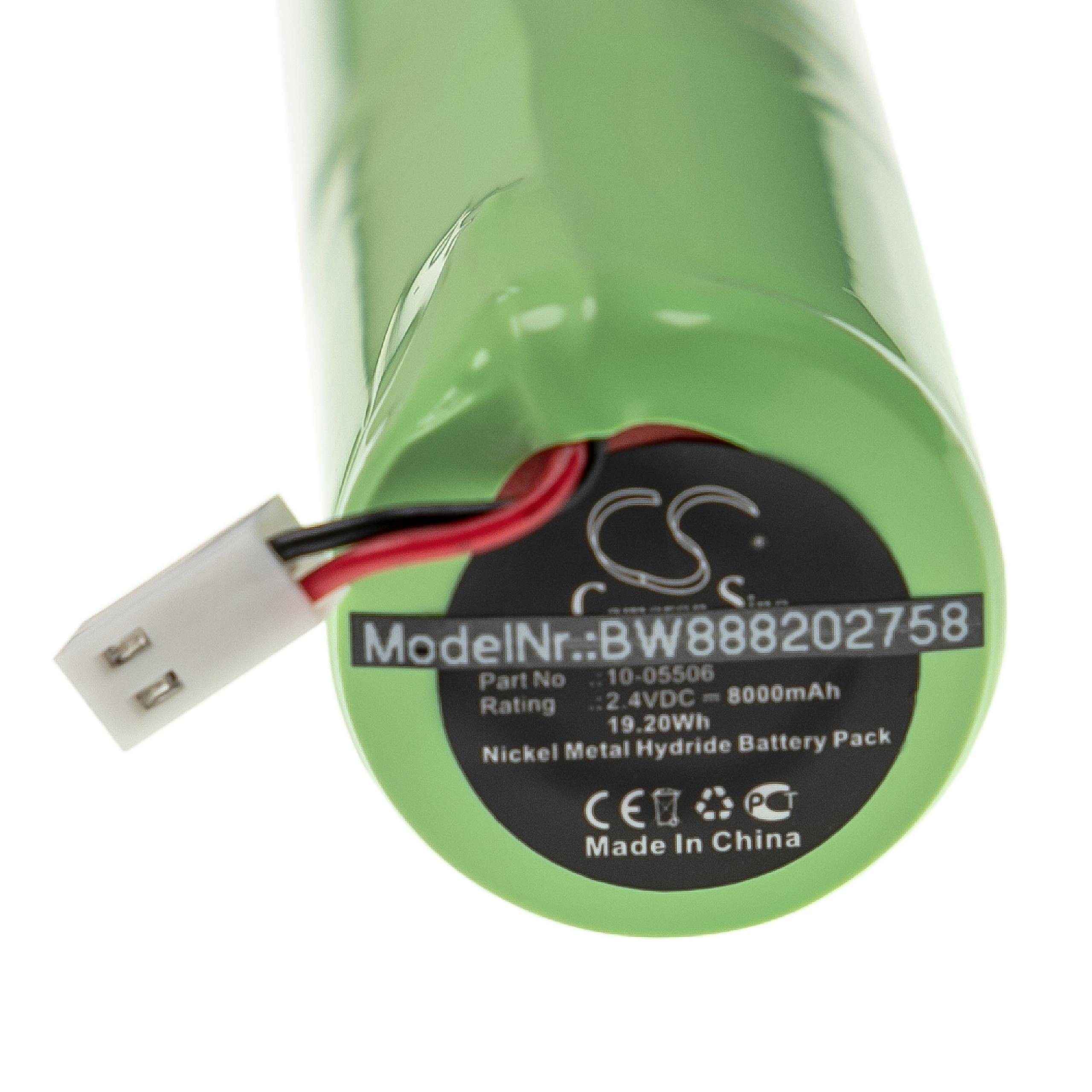 für 10-05506, NiMH 8000 mAh Ersatz vhbw Geo-Fennel V) für GF-243000-18 (2,4 Akku