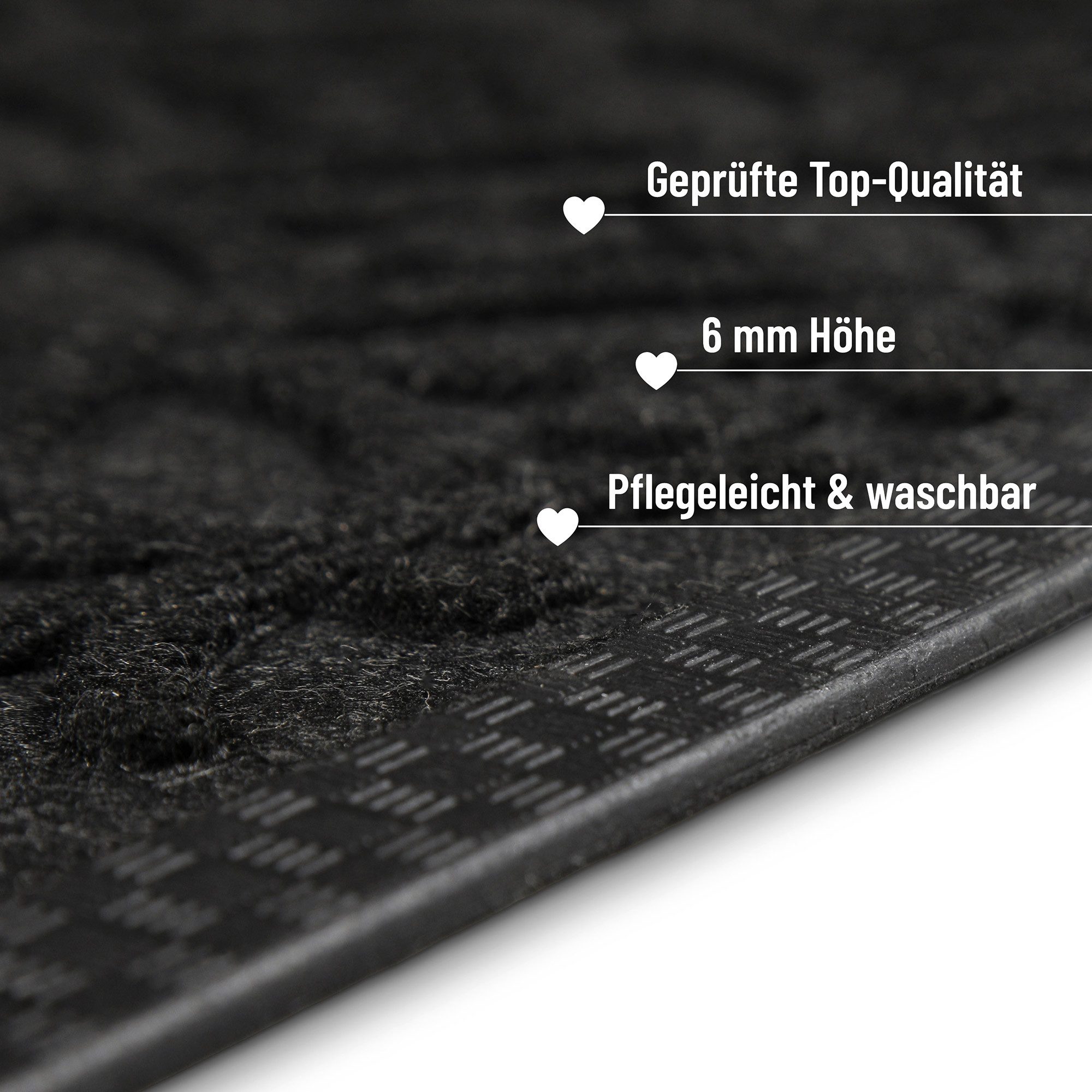 Wecon home Fußmatte Midnight Mosaic, rechteckig, Höhe: 4 mm, pflegeleicht, rutschfest, Ornamente, Innen & Außen, Schmutzfangmatte – Bild 4 von 5