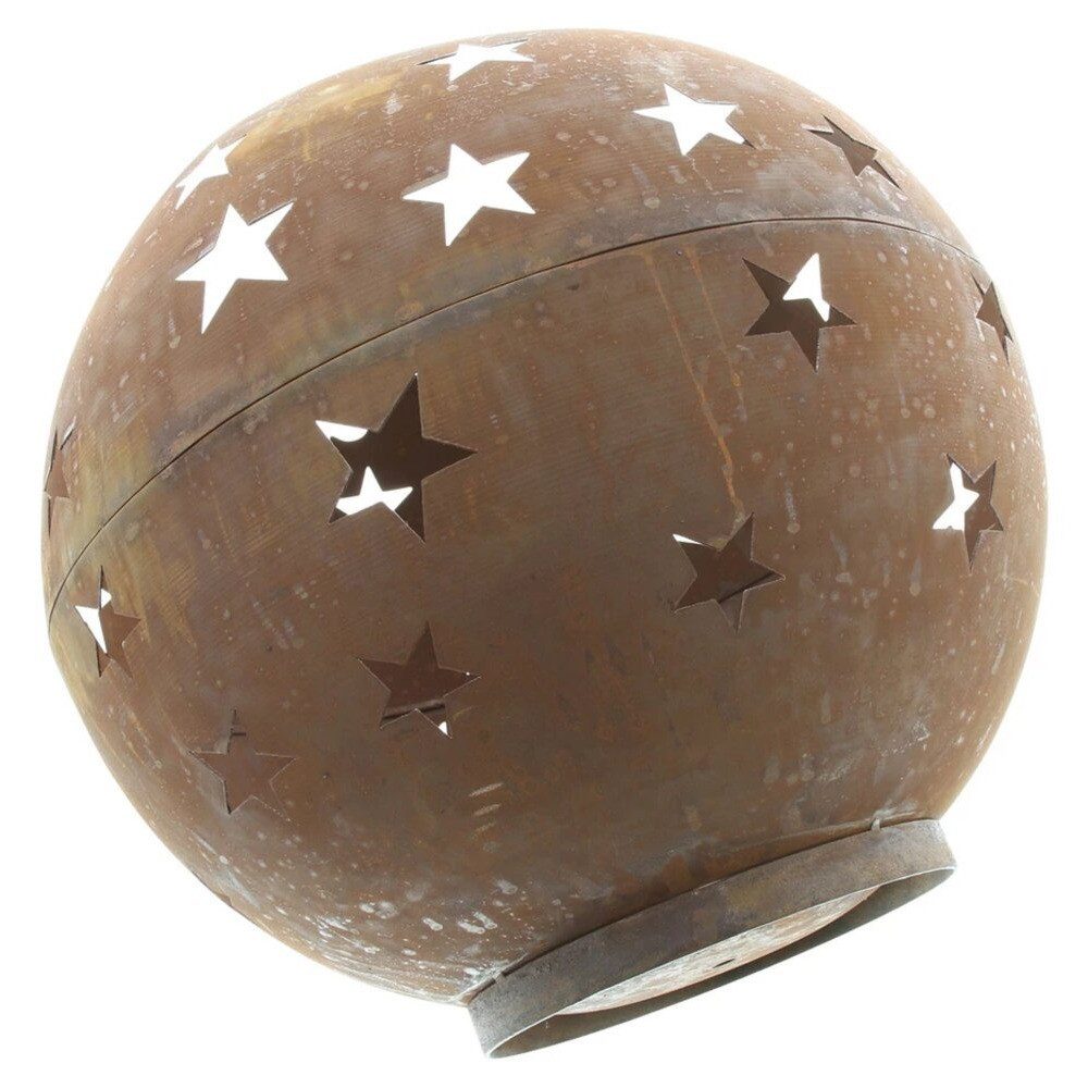 Home-trends24.de Windlicht Kerzenhalter Sternenhimmel Rost Outdoor Garten Terrasse Metall