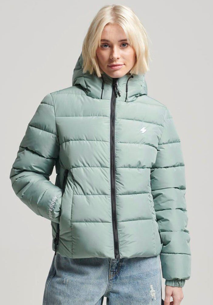 Superdry Steppjacke HOODED SPIRIT SPORTS PUFFER aus wasserabweisendem Material