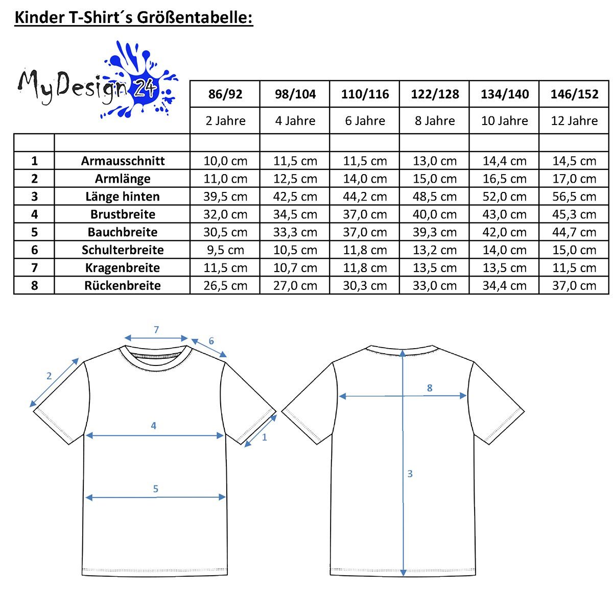 MyDesign24 T-Shirt Baby blau Baumwollshirt Wildtier mit Schildkröte bedruckt Print Kinder navy Shirt Aufdruck, i279 