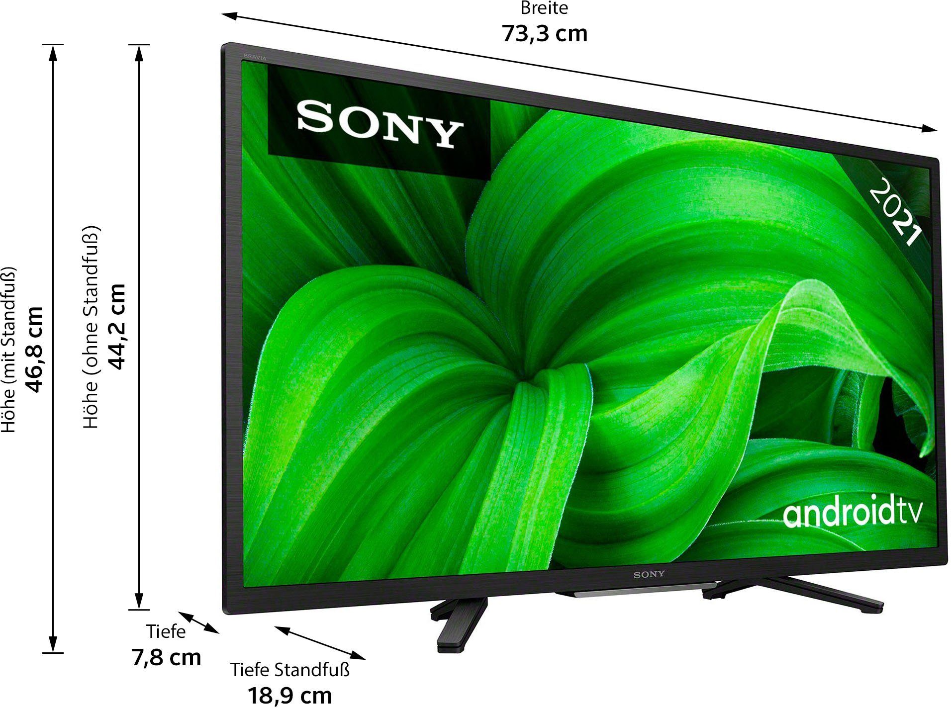 Sony KD-32W800/1 TV, Triple cm/32 LCD-LED Tuner, TV, (80 HD WXGA, HDR) Zoll, Smart Heady, BRAVIA, Android Fernseher