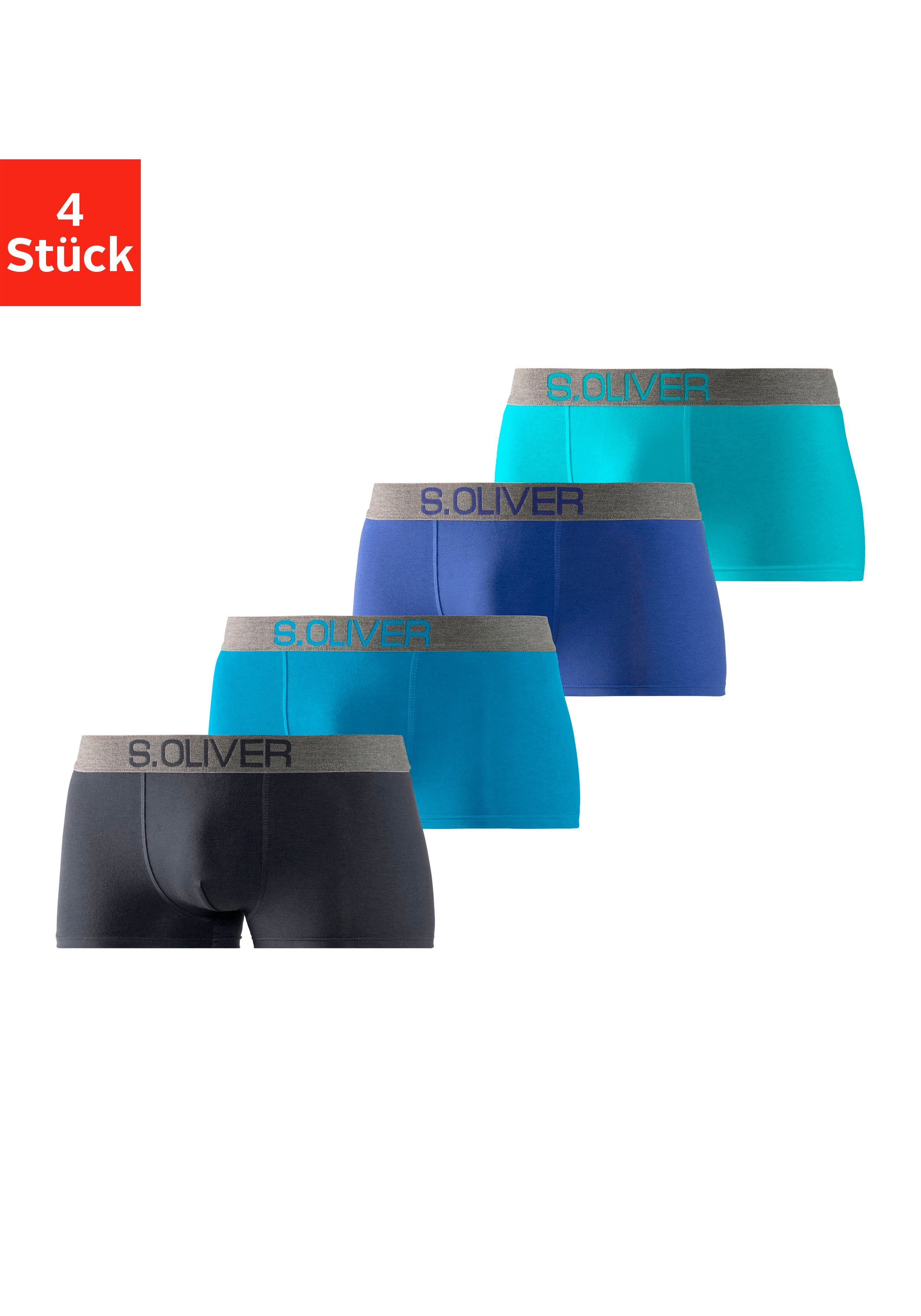 s.Oliver Hipster (Packung, 4-St) knapp sitzende Boxershorts für Herren aus Baumwoll-Mix