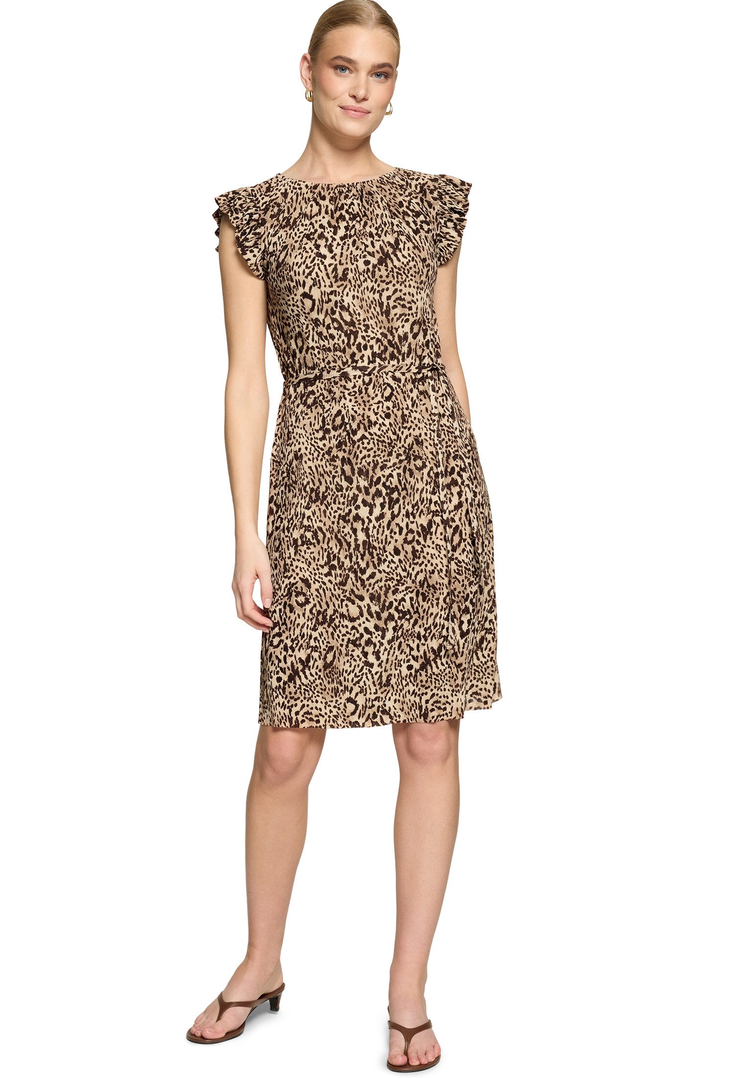 Zero Minikleid Damen mit Gürtel Material