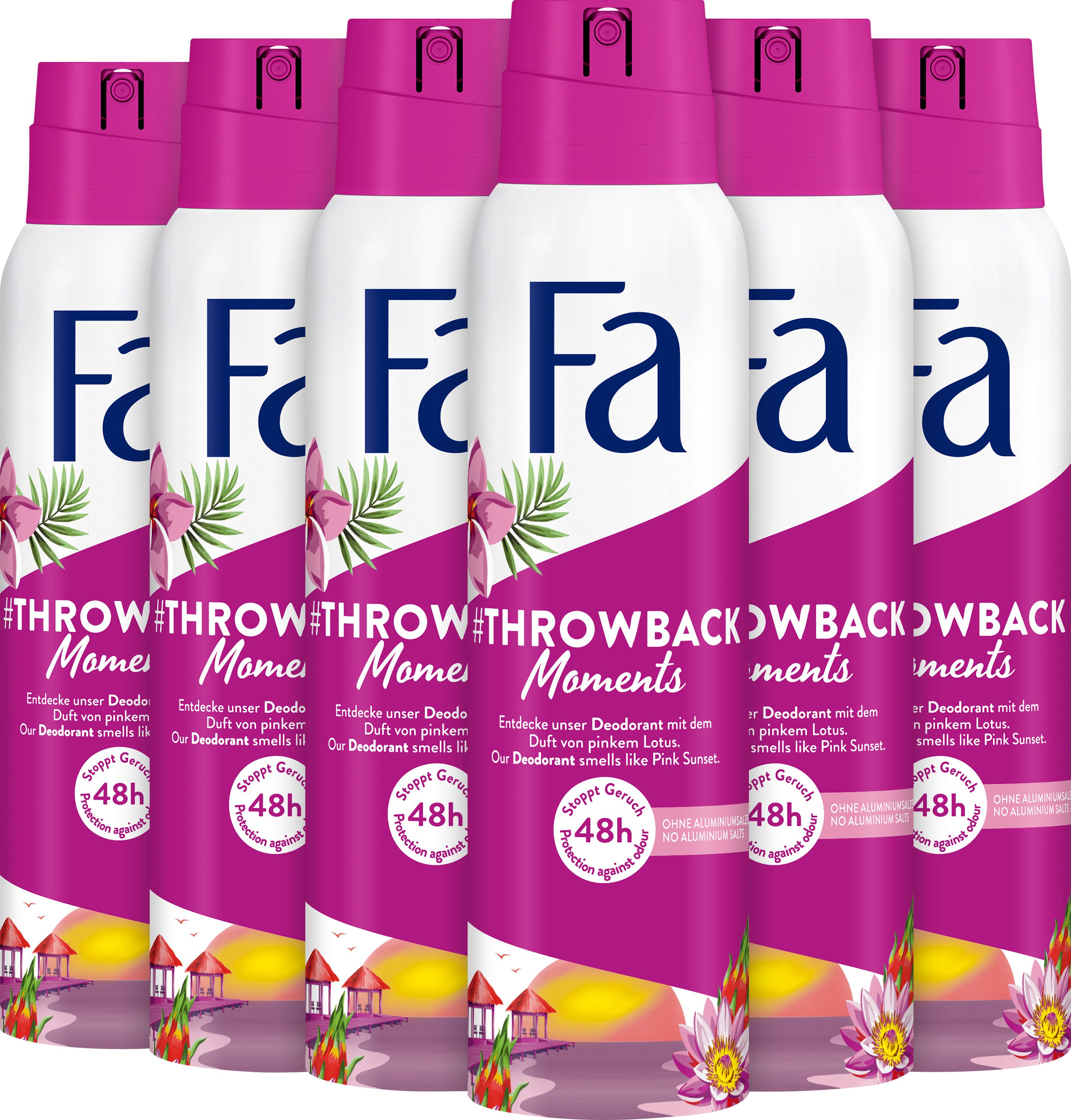 Deo-Spray #Throwback Moments Sunset Dream, 6x 150 ml