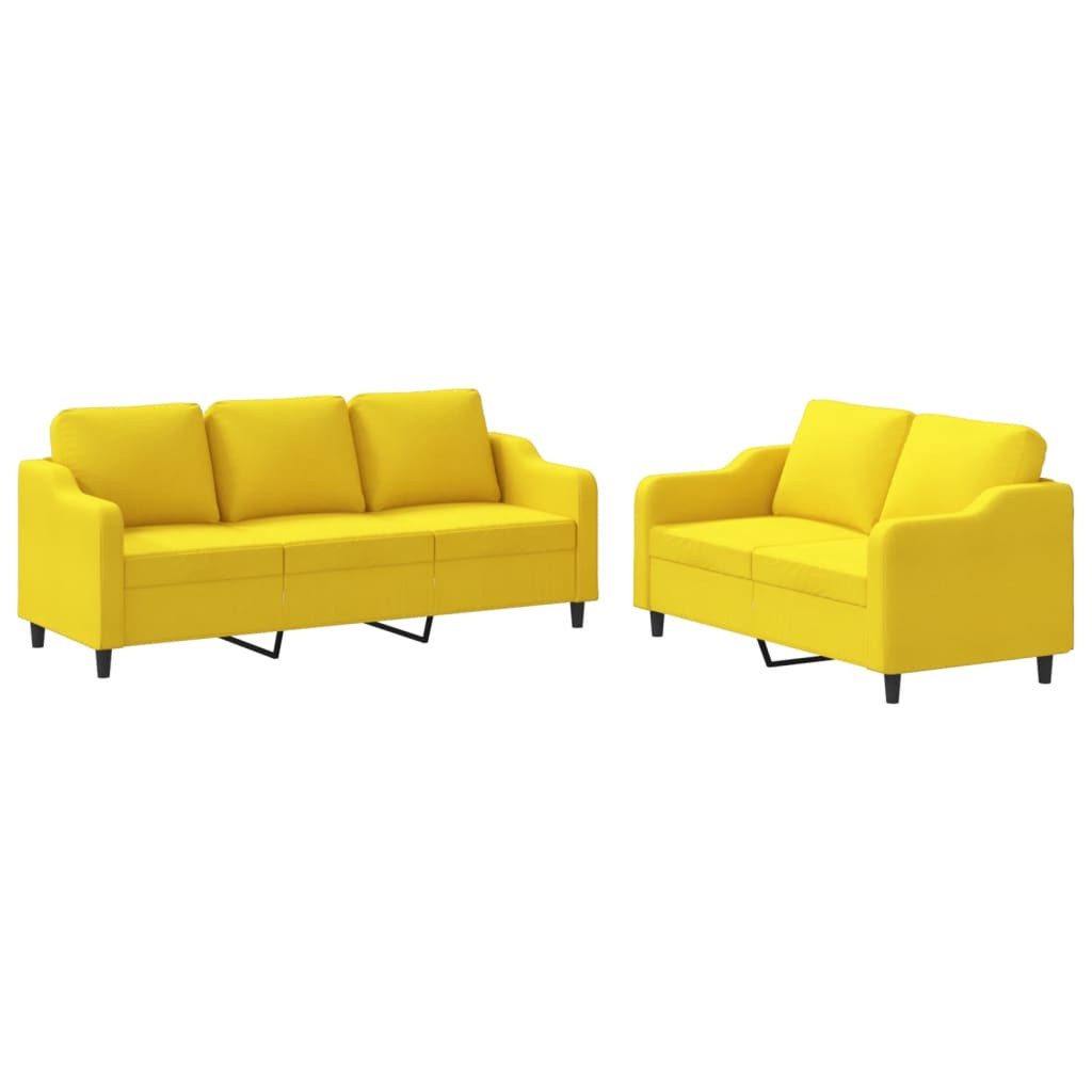 vidaXL Sofa 2-tlg. Sofagarnitur mit Kissen günstig online kaufen